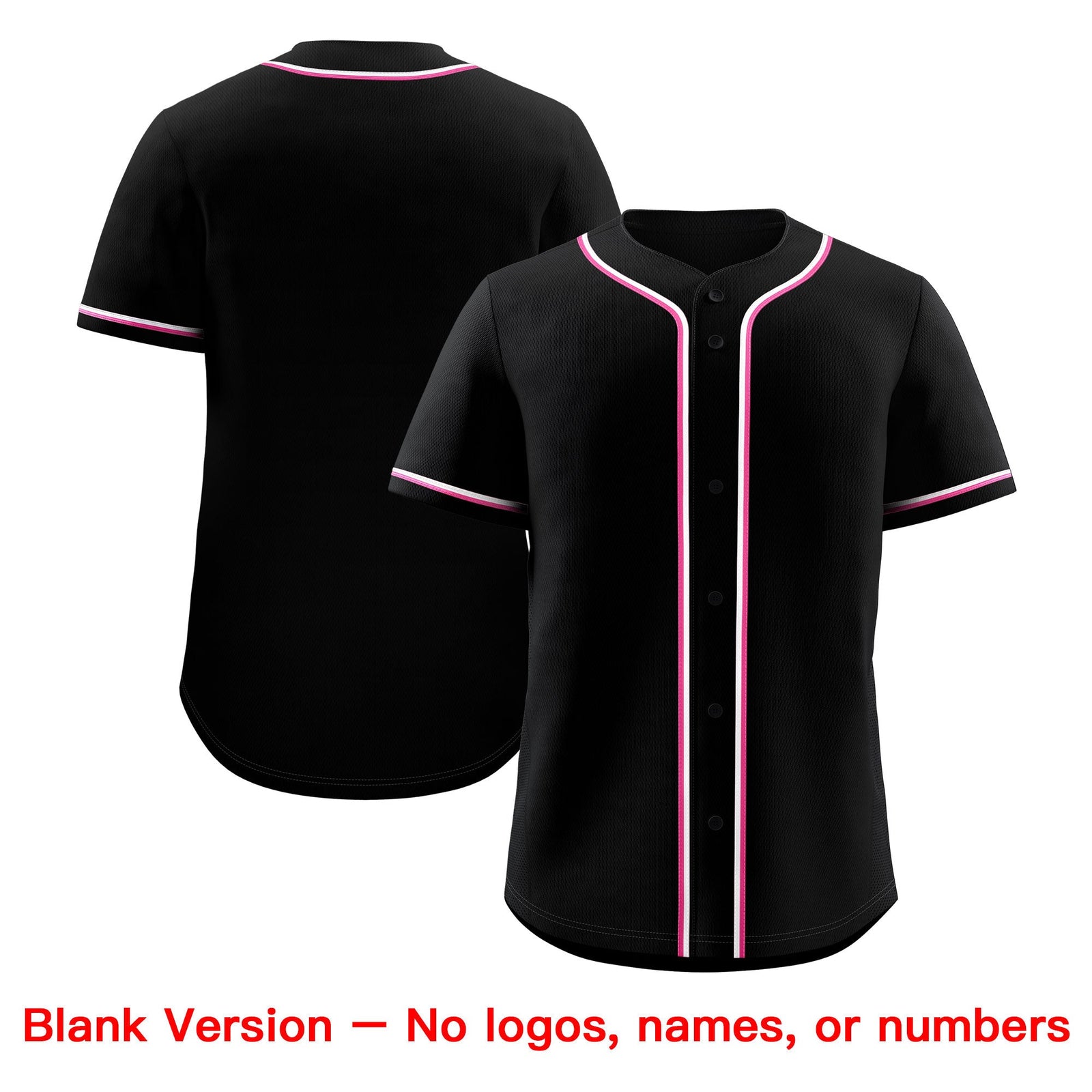 Custom Black Pink Classic Style Stitched Sports Uniform Personalized For Teams Baseball Jersey| KXKSHOP