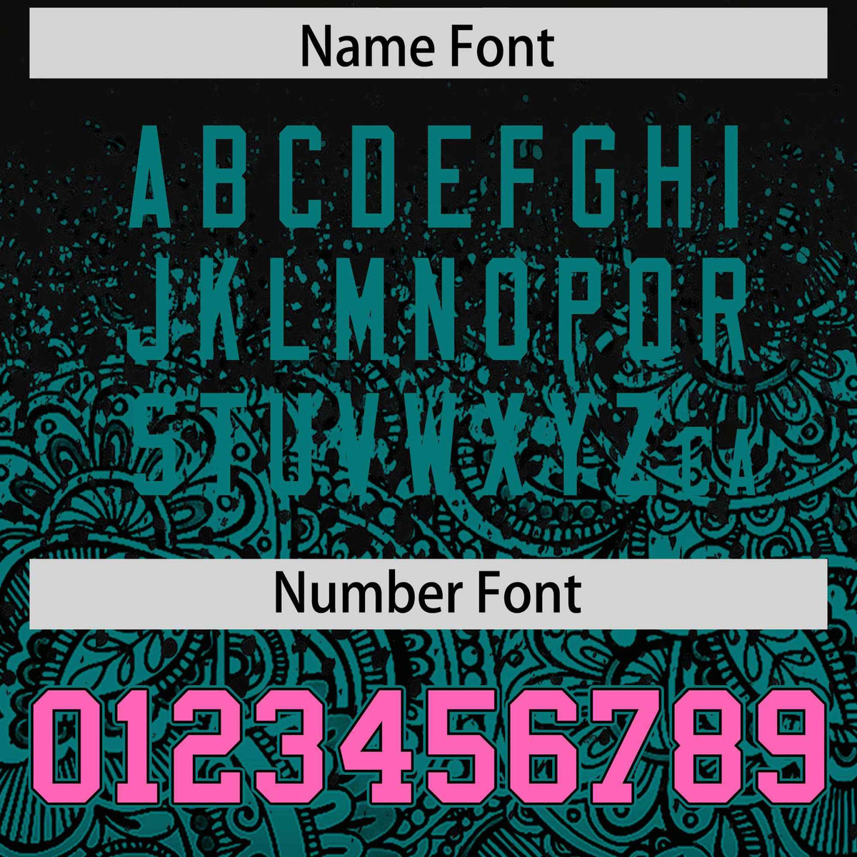 Custom Black Teal Floral Print Pattern Full Button Gradient Fashion Baseball Jersey