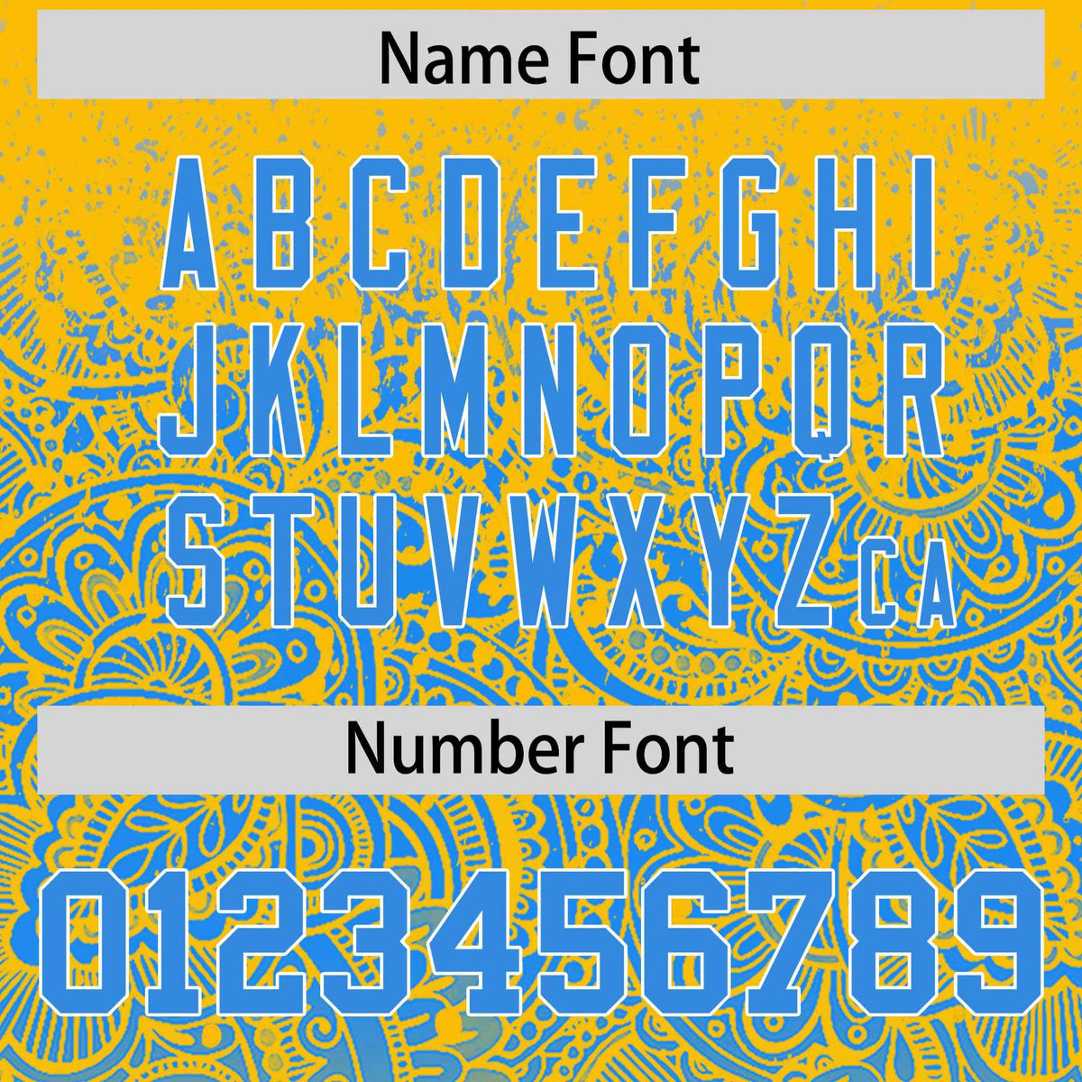 Custom Yellow Light Blue Floral Print Pattern Full Button Gradient Fashion Baseball Jersey