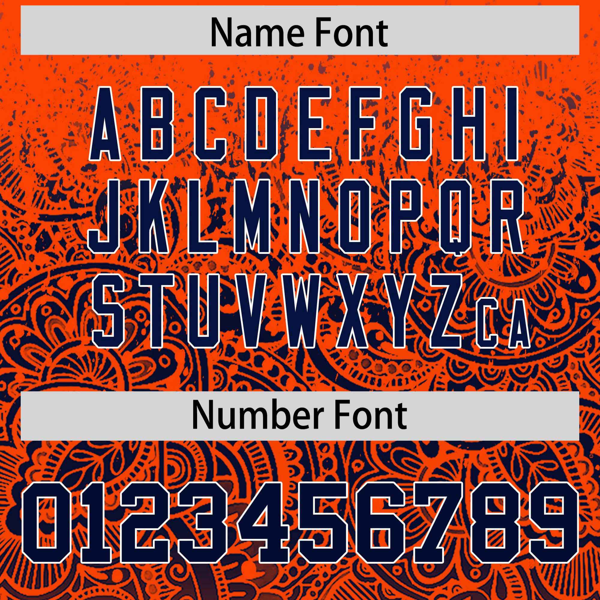 Custom Orange Navy Floral Print Pattern Full Button Gradient Fashion Baseball Jersey