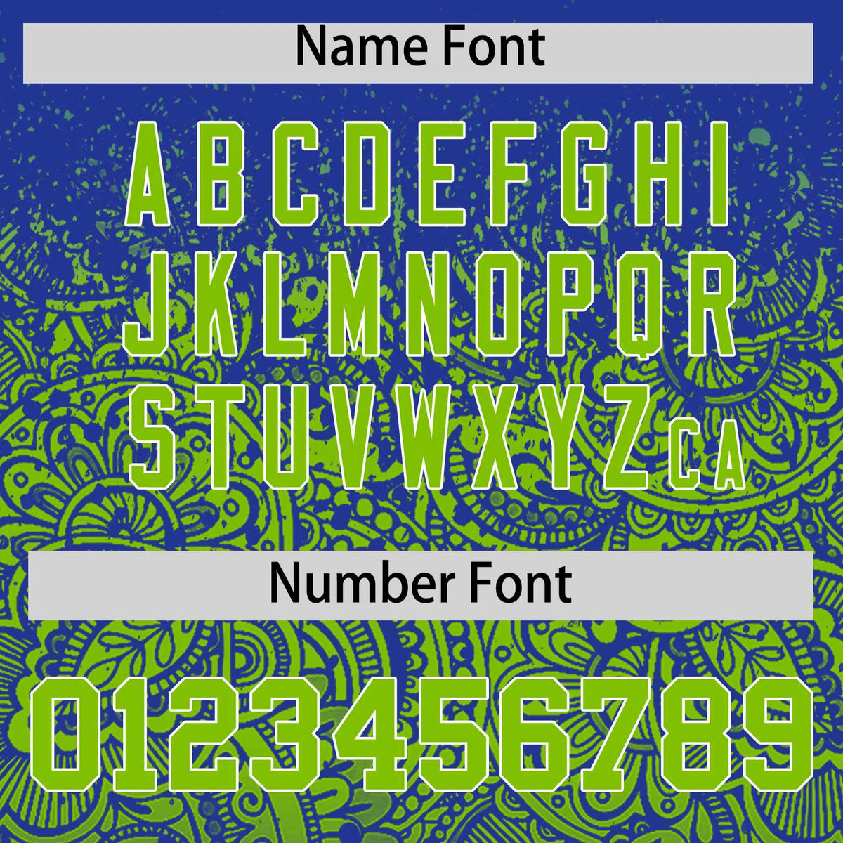 Custom Royal Neon Green Floral Print Pattern Full Button Gradient Fashion Baseball Jersey