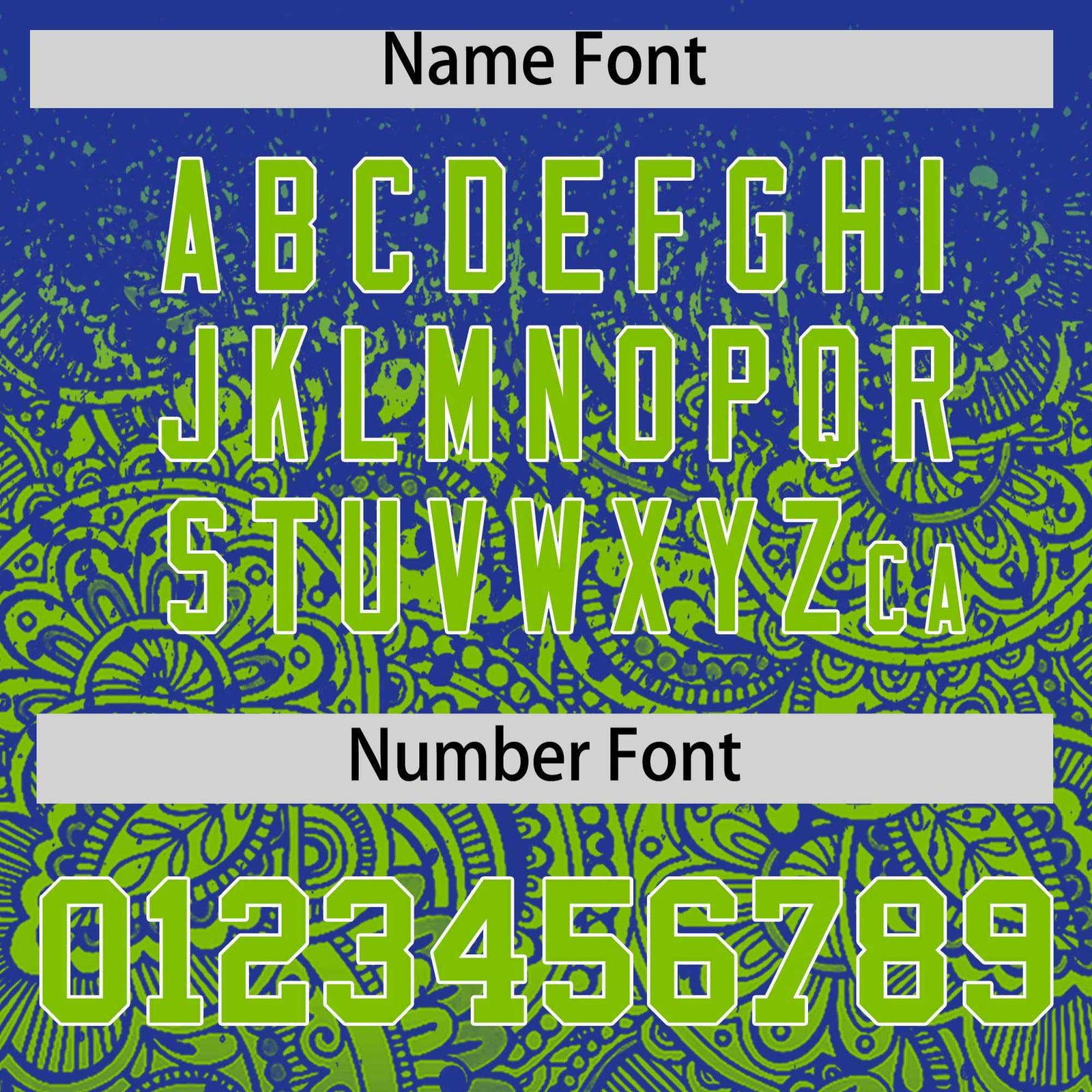 Custom Royal Neon Green Floral Print Pattern Full Button Gradient Fashion Baseball Jersey