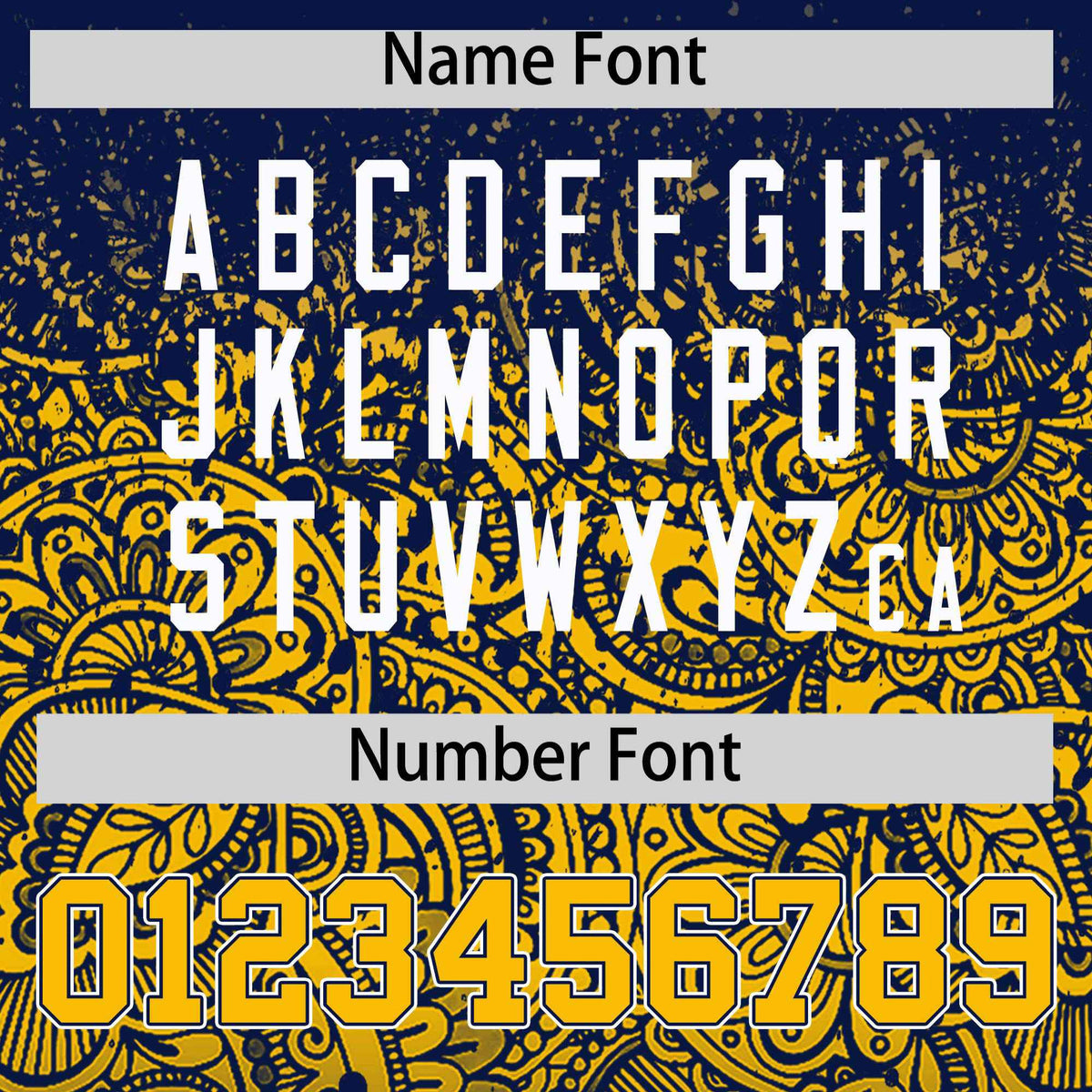 Custom Navy Yellow Floral Print Pattern Full Button Gradient Fashion Baseball Jersey