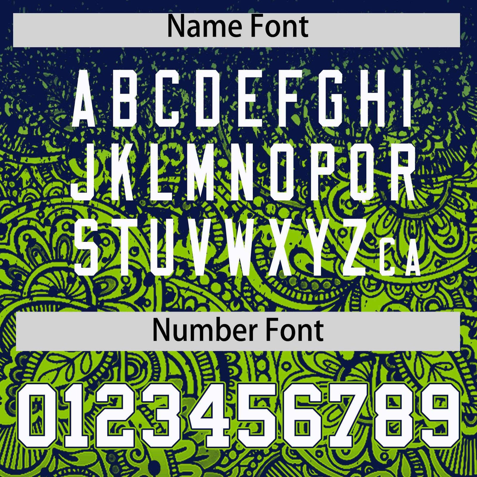 Custom Navy Neon Green Floral Print Pattern Full Button Gradient Fashion Baseball Jersey