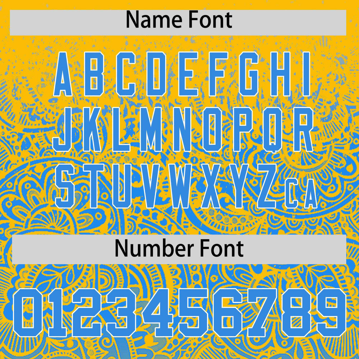 Custom Yellow Light Blue Floral Print Pattern Full Button Gradient Fashion Baseball Jersey