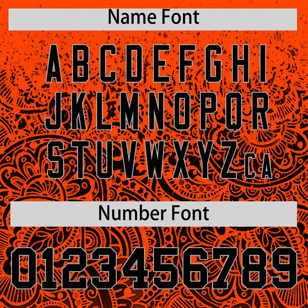 Custom Orange Black Floral Print Pattern Full Button Gradient Fashion Baseball Jersey