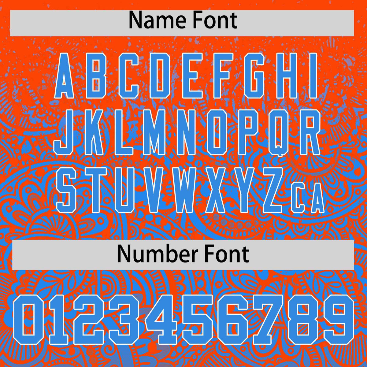 Custom Orange Light Blue Floral Print Pattern Full Button Gradient Fashion Baseball Jersey