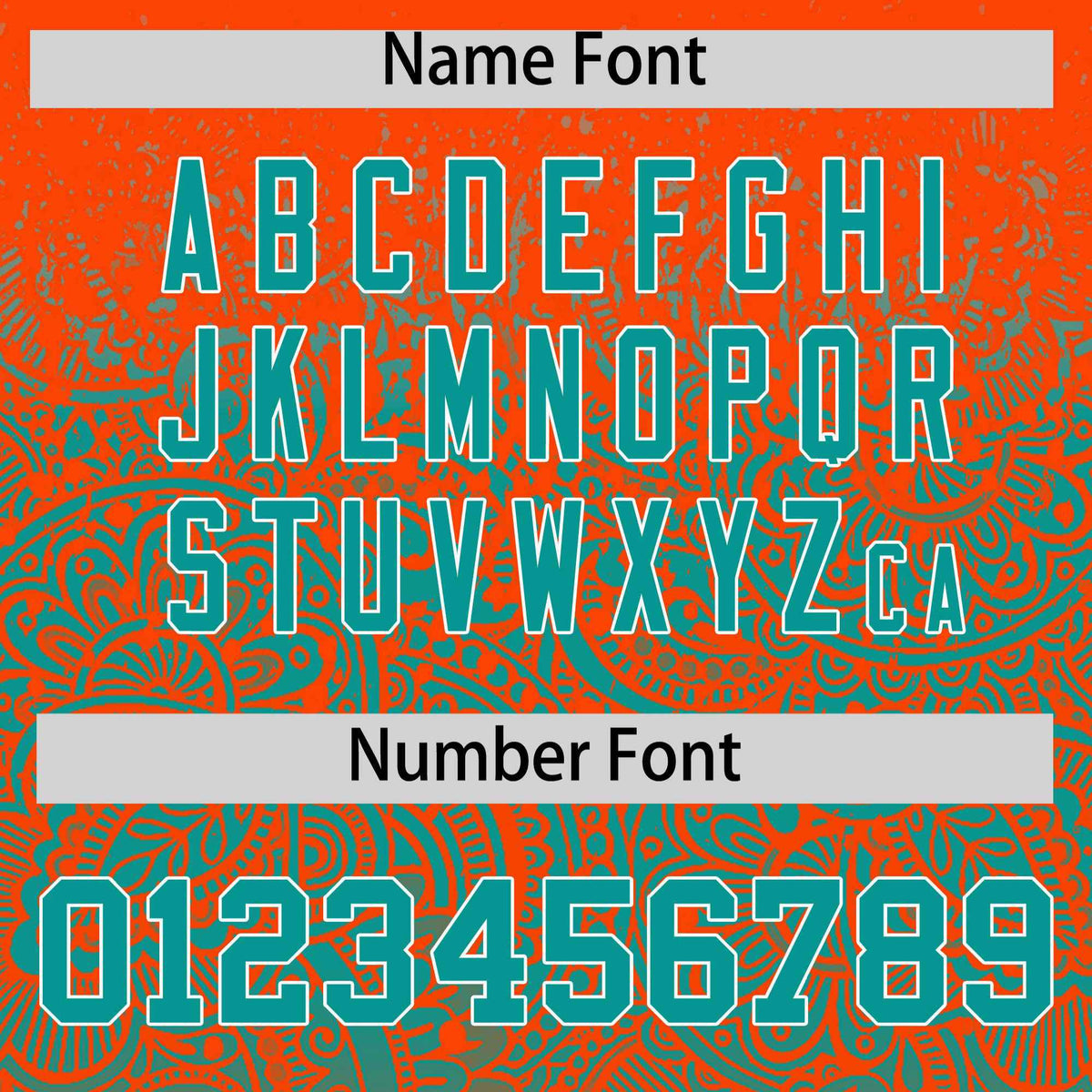 Custom Orange Aqua Floral Print Pattern Full Button Gradient Fashion Baseball Jersey