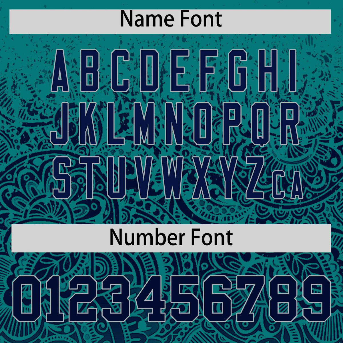 Custom Teal Navy Floral Print Pattern Full Button Gradient Fashion Baseball Jersey