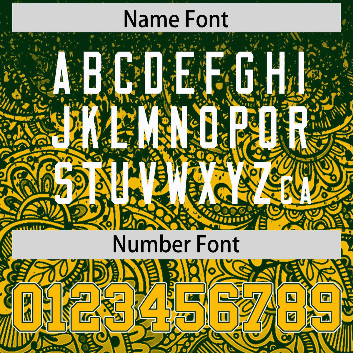 Custom Green Yellow Floral Print Pattern Full Button Gradient Fashion Baseball Jersey