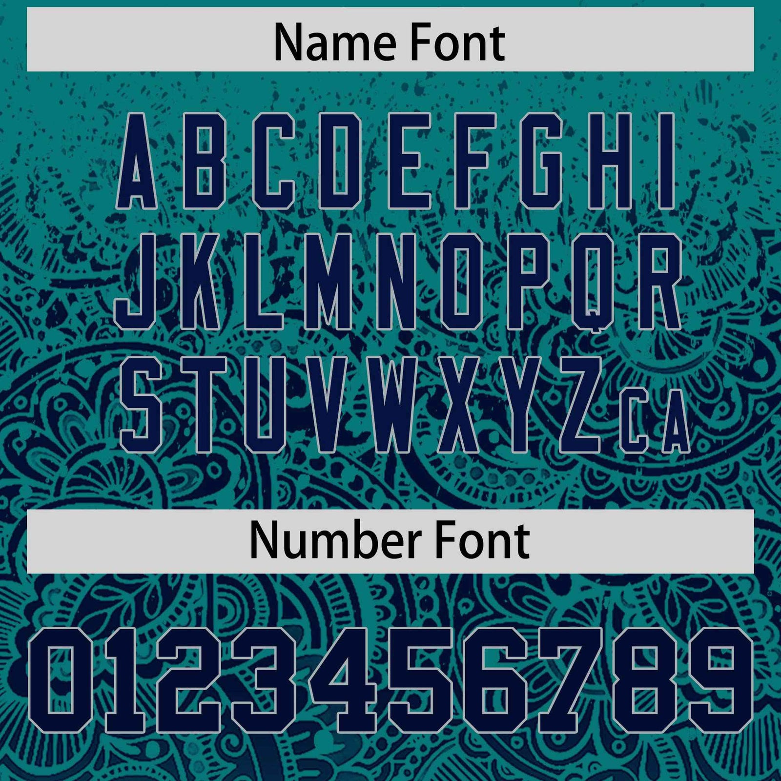 Custom Teal Navy Floral Print Pattern Full Button Gradient Fashion Baseball Jersey