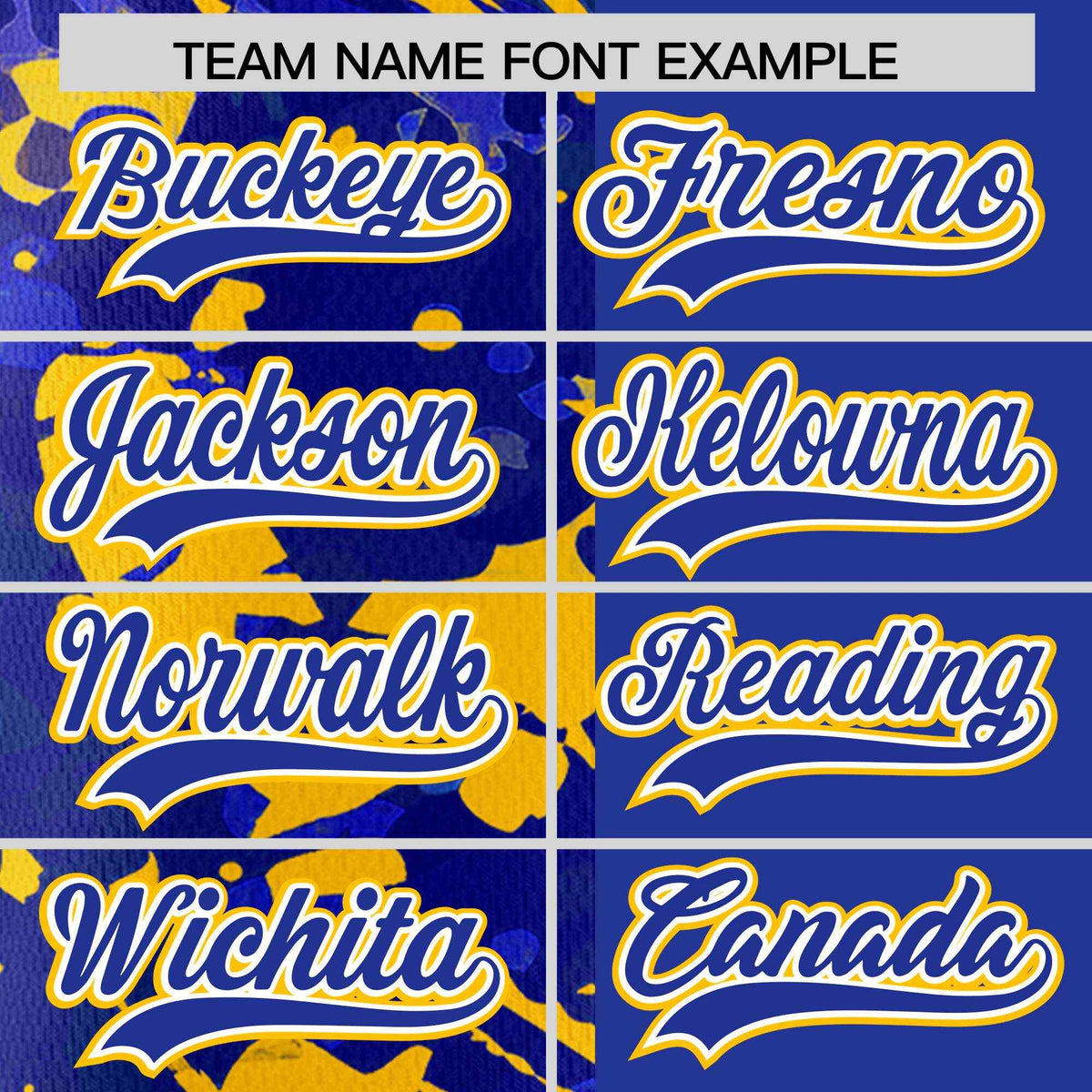 Custom Royal Yellow Split Personalized Graffiti Raglan Sleeve Authentic Baseball Jersey