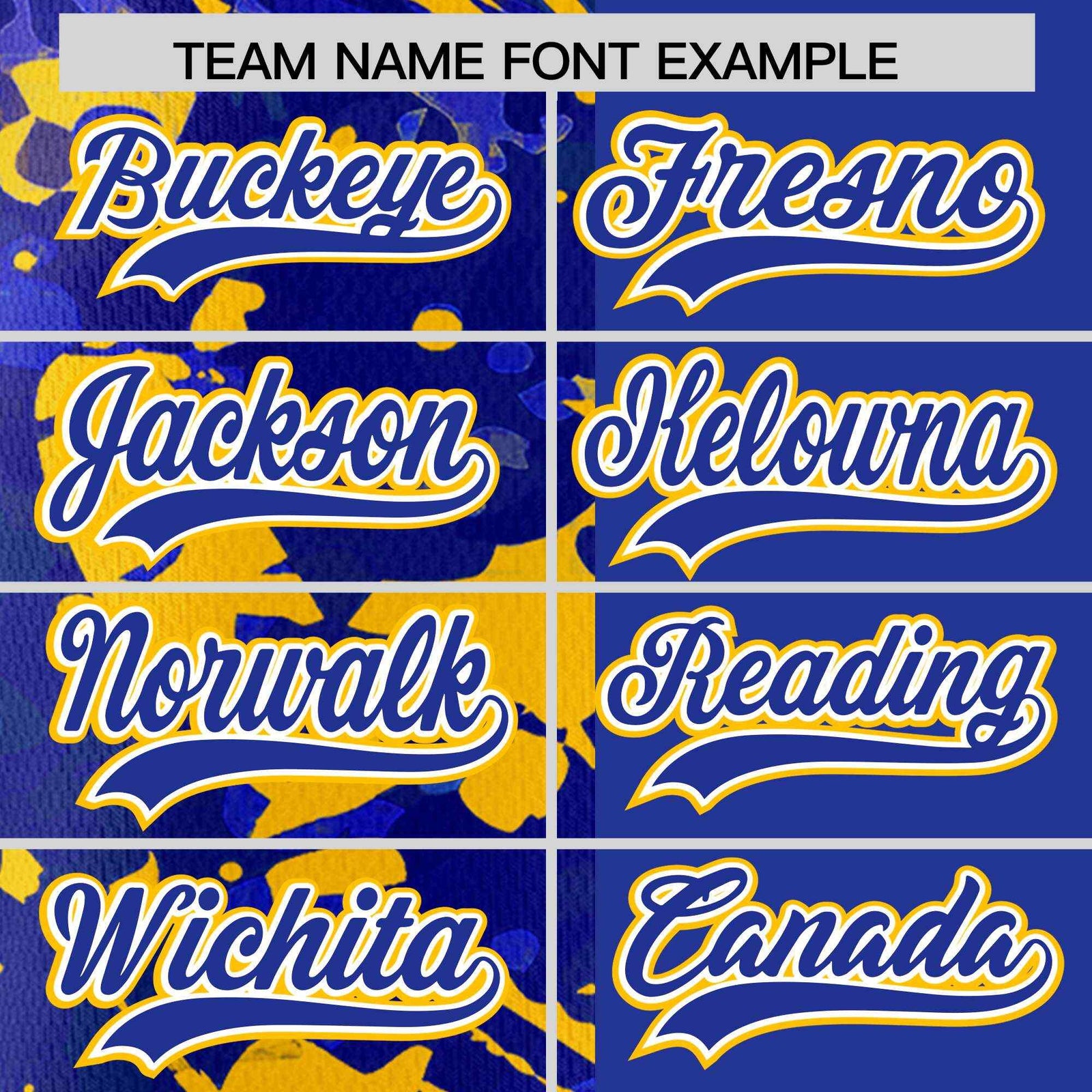 Custom Royal Yellow Split Personalized Graffiti Raglan Sleeve Authentic Baseball Jersey