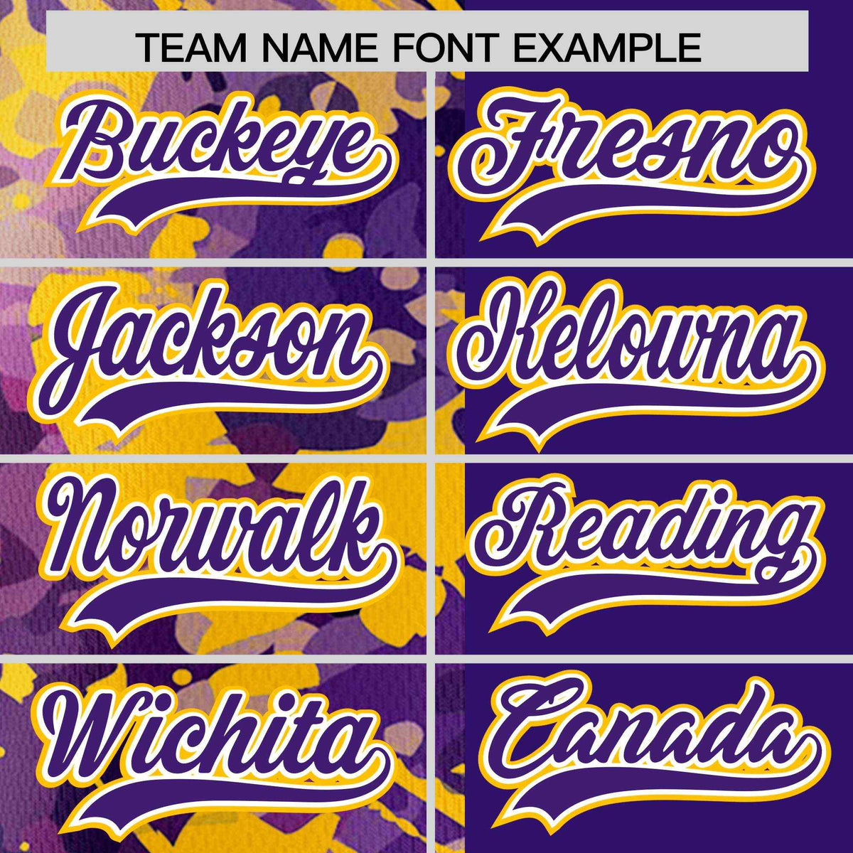 Custom Purple Yellow Split Personalized Graffiti Raglan Sleeve Authentic Baseball Jersey