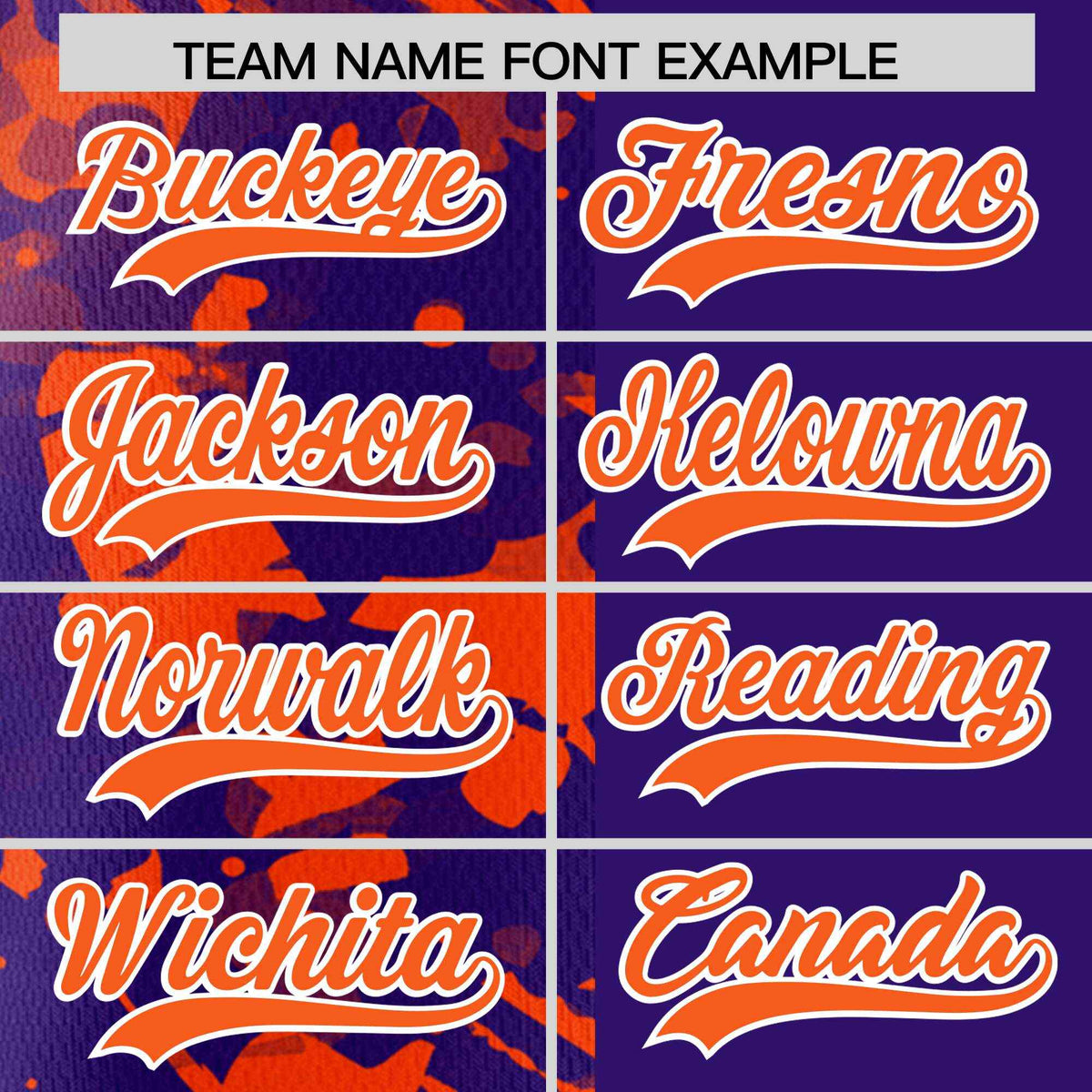 Custom Purple Orange Split Personalized Graffiti Raglan Sleeve Authentic Baseball Jersey