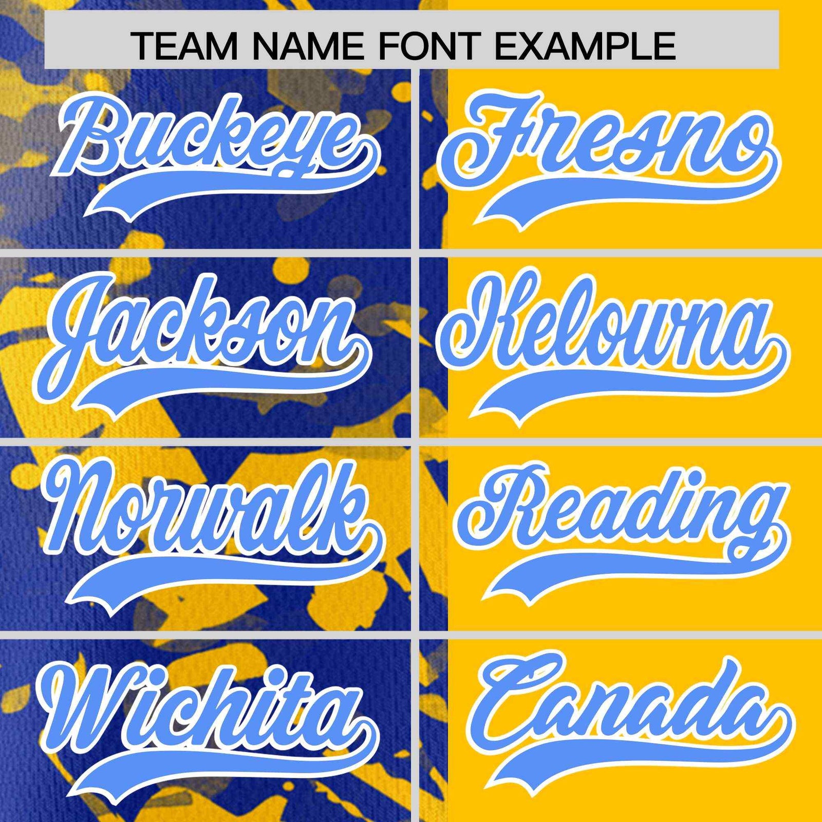 Custom Yellow Royal Split Personalized Graffiti Raglan Sleeve Authentic Baseball Jersey