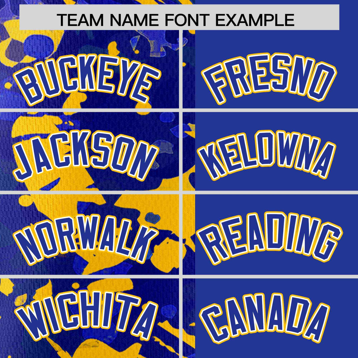 Custom Royal Yellow Split Personalized Graffiti Raglan Sleeve Authentic Baseball Jersey