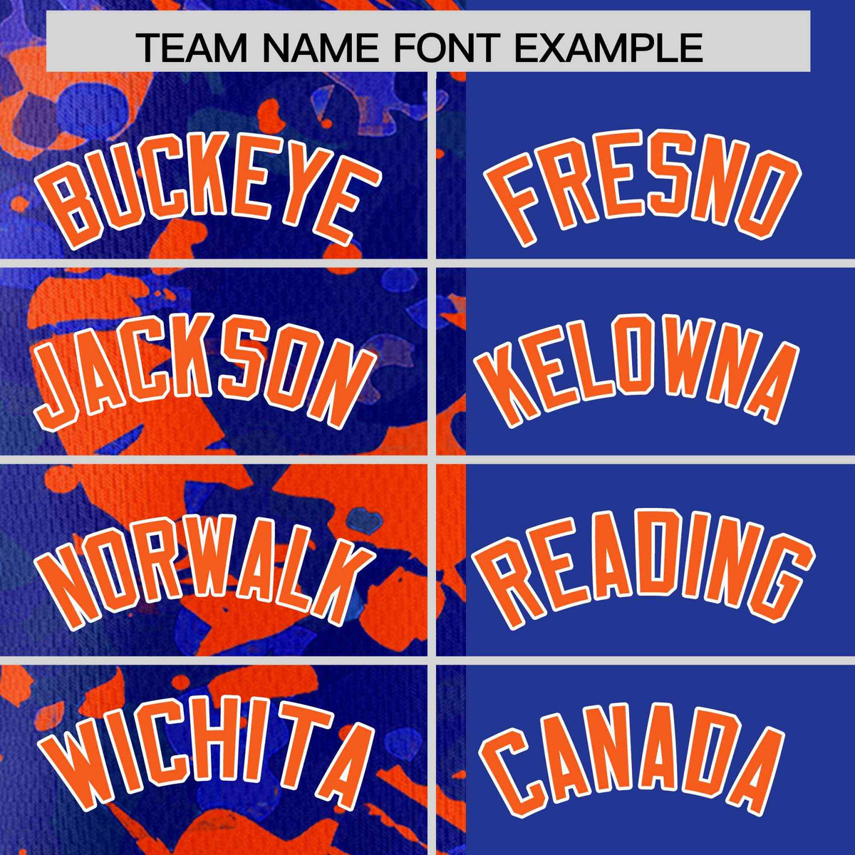 Custom Royal Orange Split Personalized Graffiti Raglan Sleeve Authentic Baseball Jersey