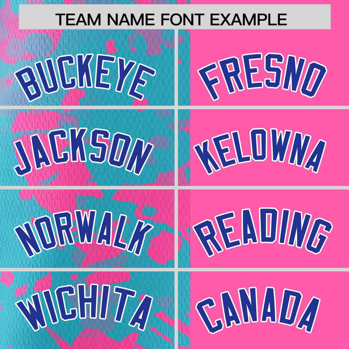 Custom Pink Sky Blue Split Personalized Graffiti Raglan Sleeve Authentic Baseball Jersey