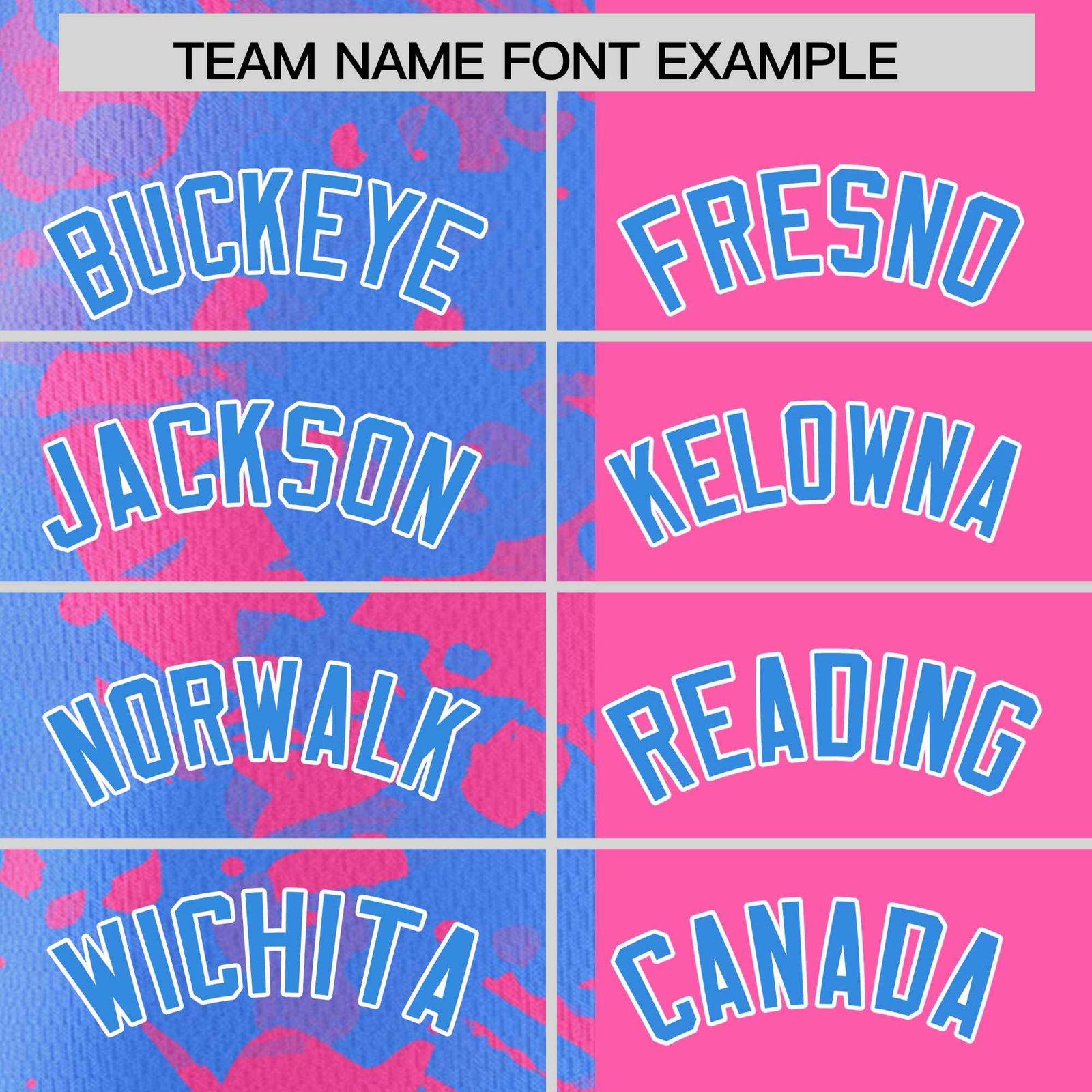 Custom Pink Powder Blue Split Personalized Graffiti Raglan Sleeve Authentic Baseball Jersey