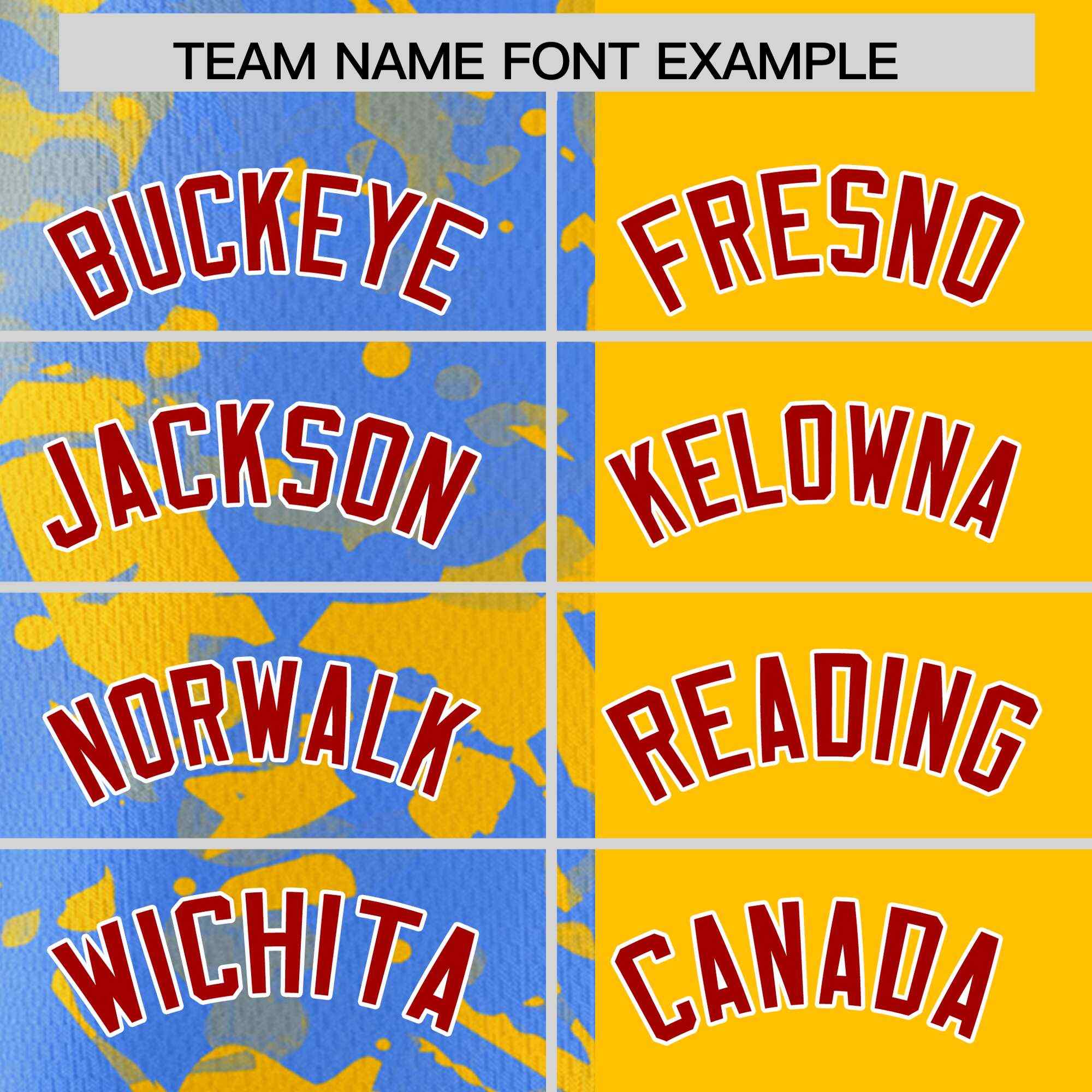 Custom Yellow Powder Blue Split Personalized Graffiti Raglan Sleeve Authentic Baseball Jersey