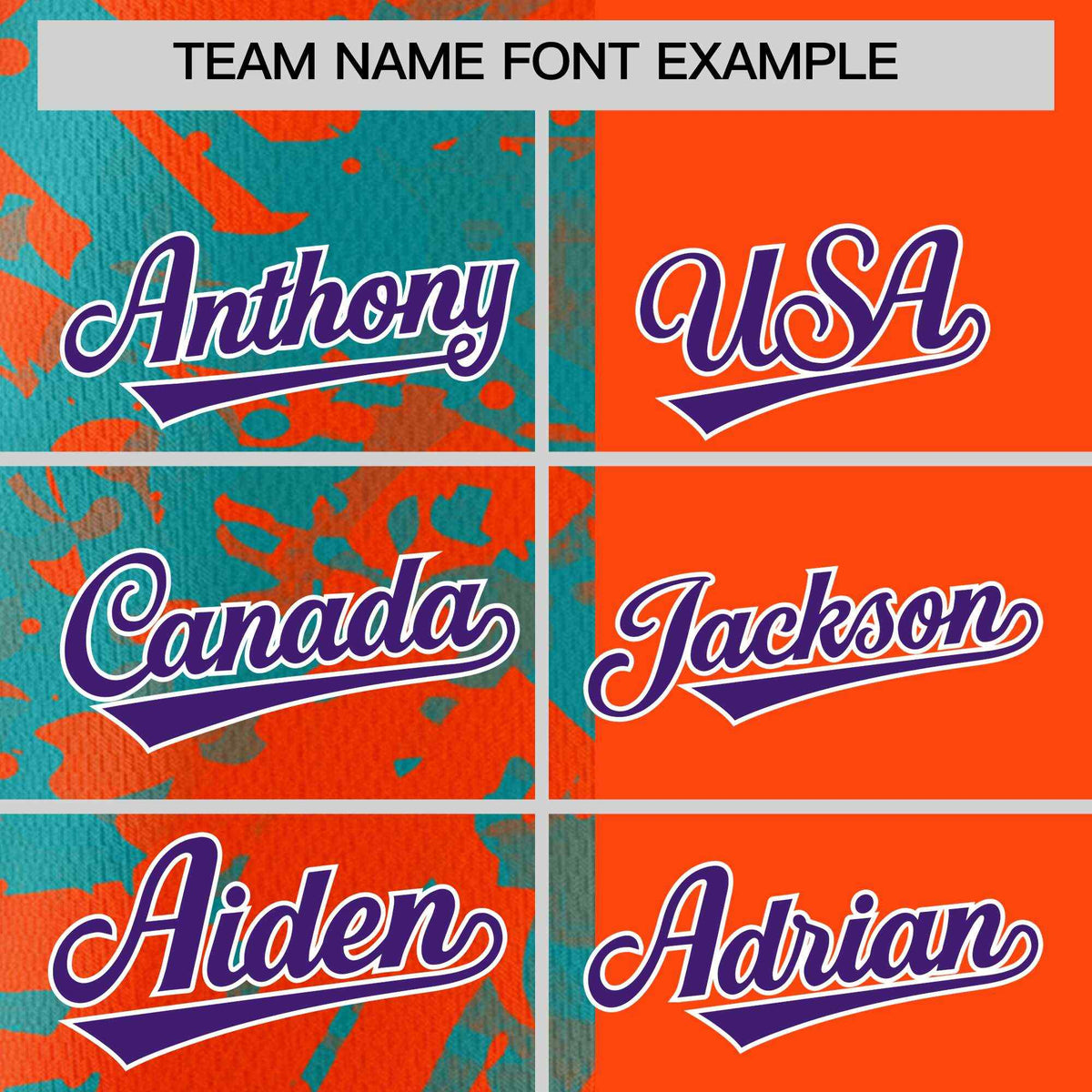 Custom Orange Aqua Split Personalized Graffiti Raglan Sleeve Authentic Baseball Jersey