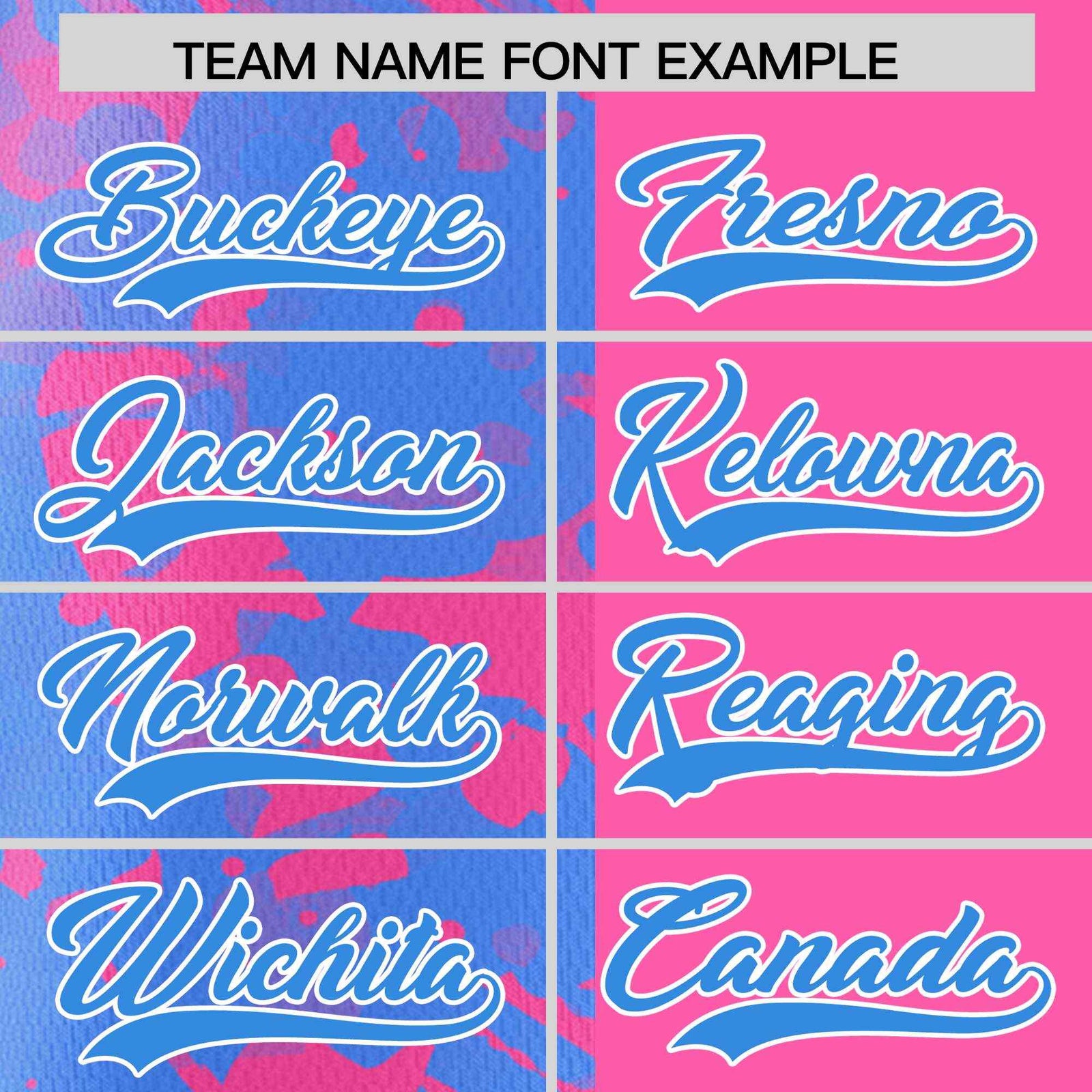 Custom Pink Powder Blue Split Personalized Graffiti Raglan Sleeve Authentic Baseball Jersey