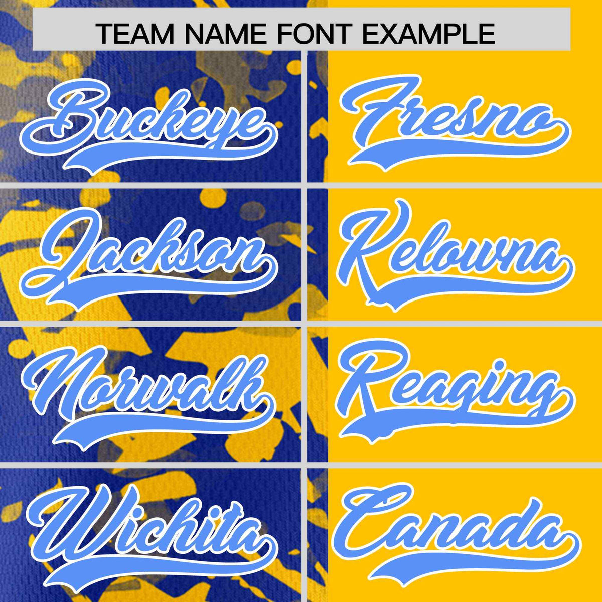 Custom Yellow Royal Split Personalized Graffiti Raglan Sleeve Authentic Baseball Jersey