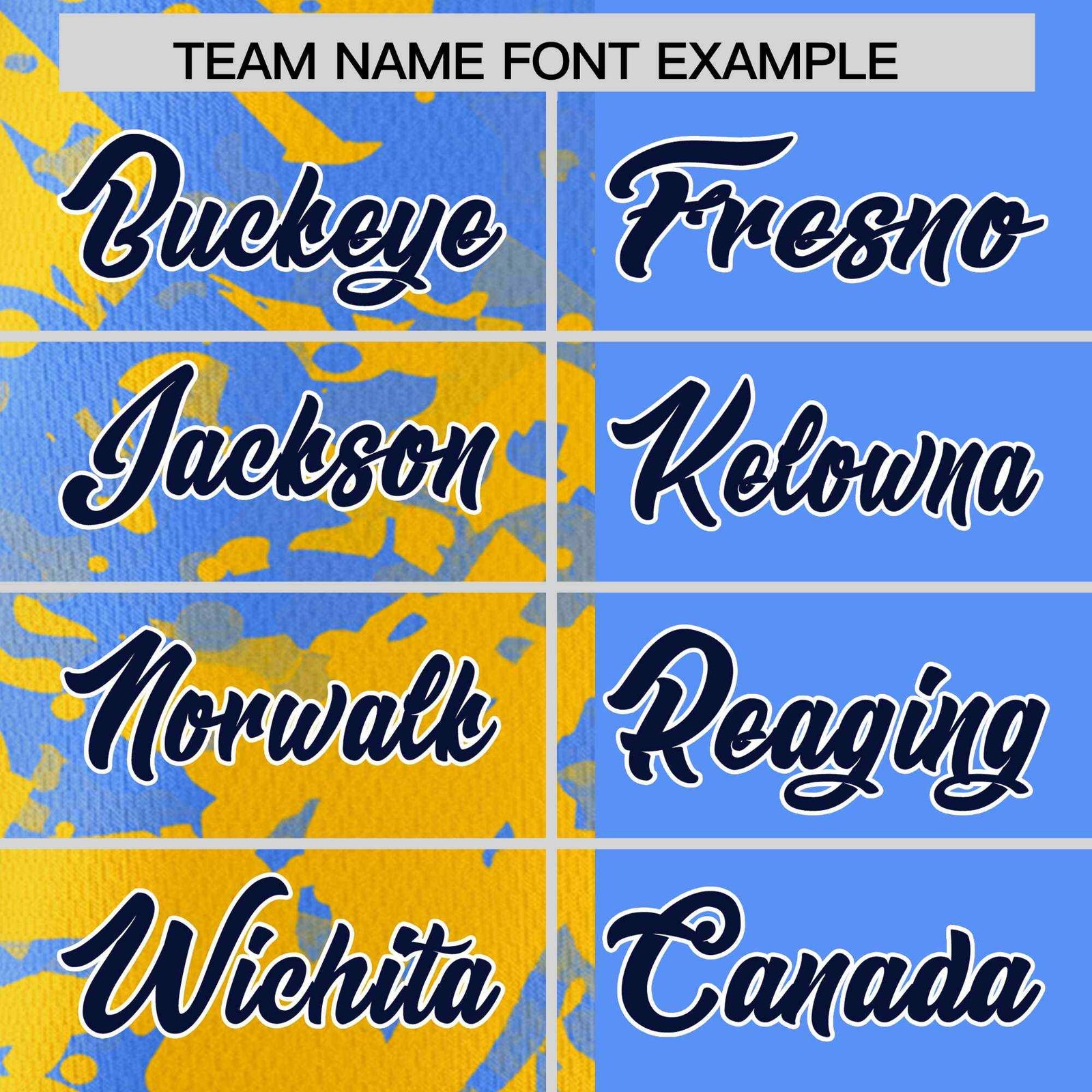 Custom Blue Yellow Split Personalized Graffiti Raglan Sleeve Authentic Baseball Jersey
