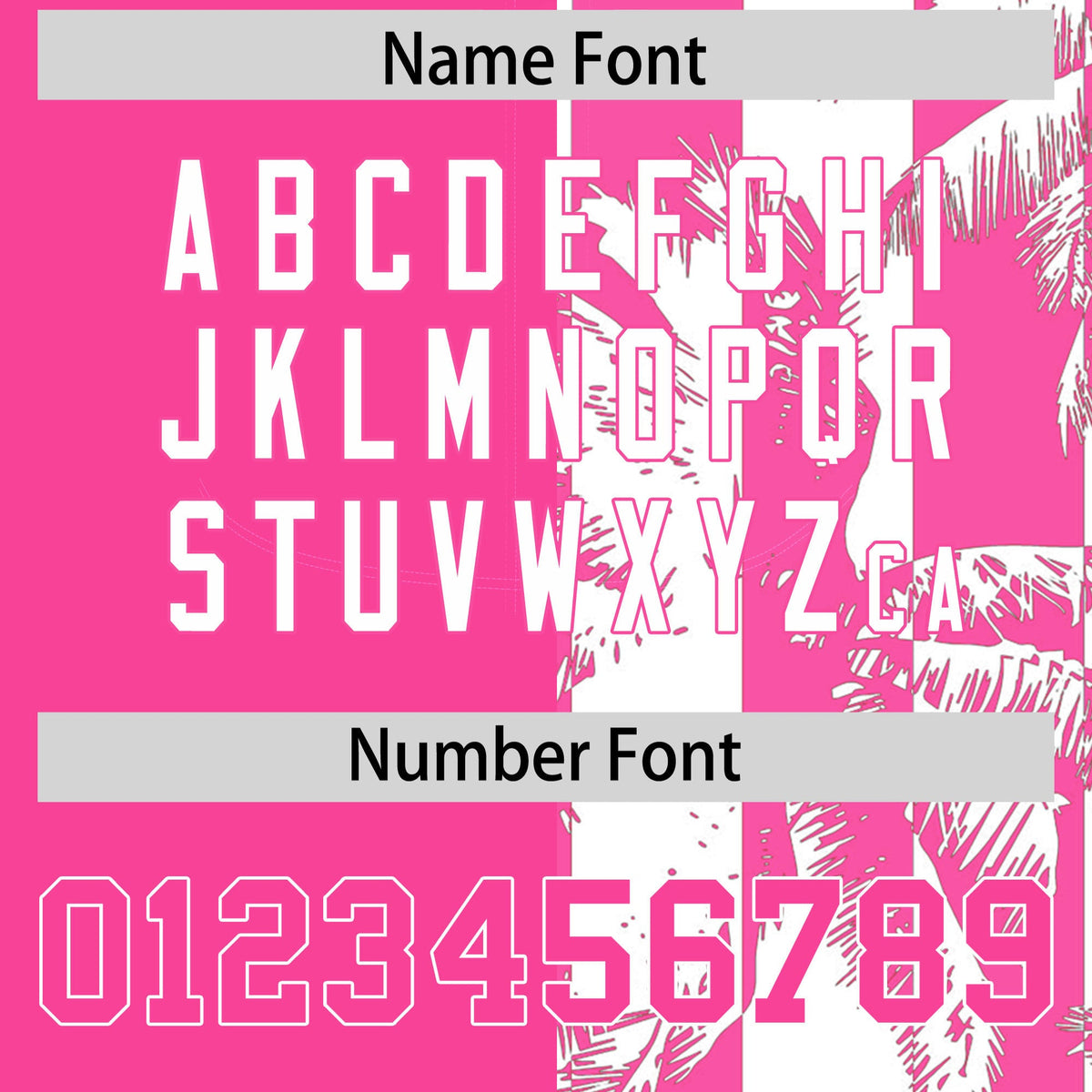 Custom Pink White Split Fashion Coconut Tree Design Authentic Baseball Jersey