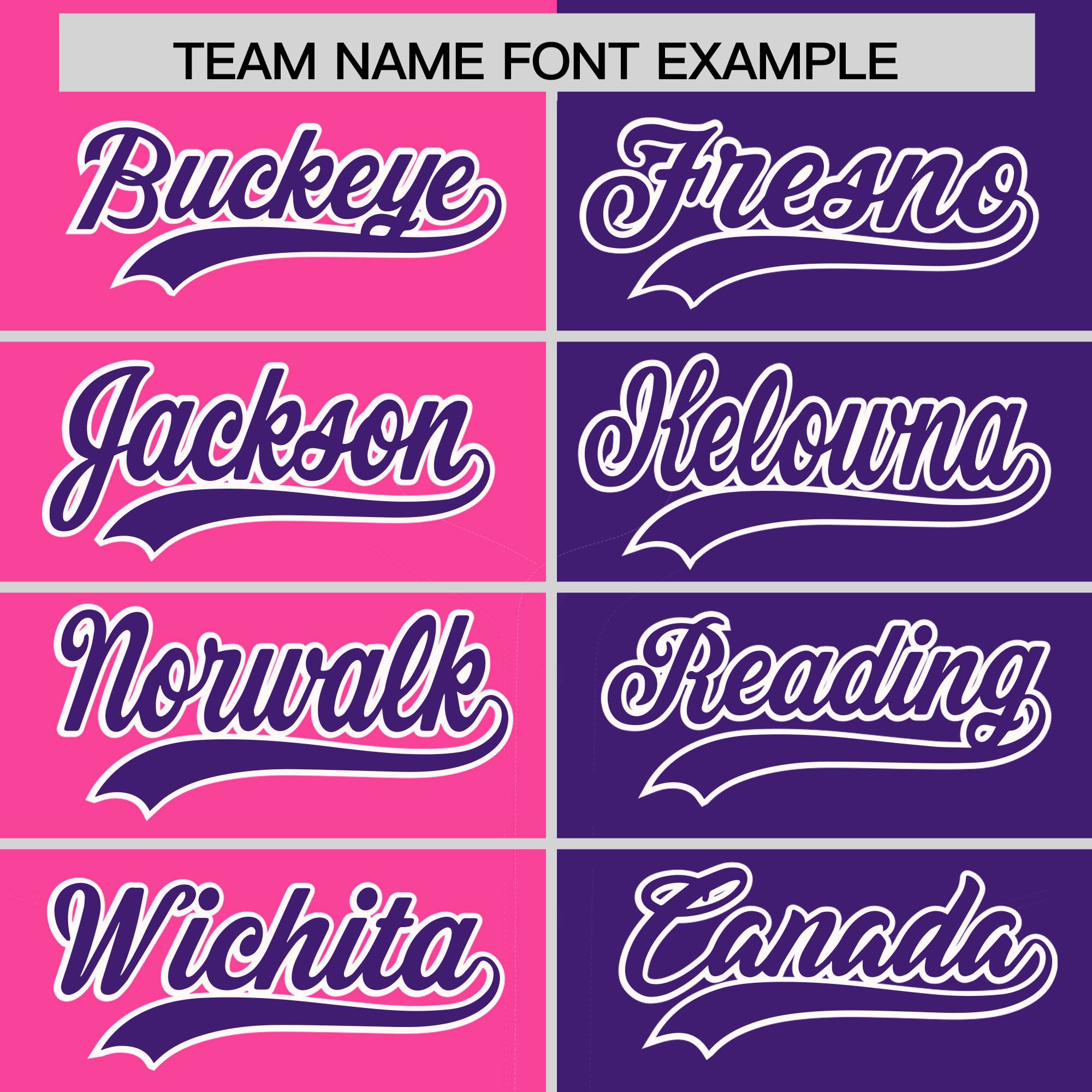 Custom Pink Purple Split Fashion Coconut Tree Design Authentic Baseball Jersey