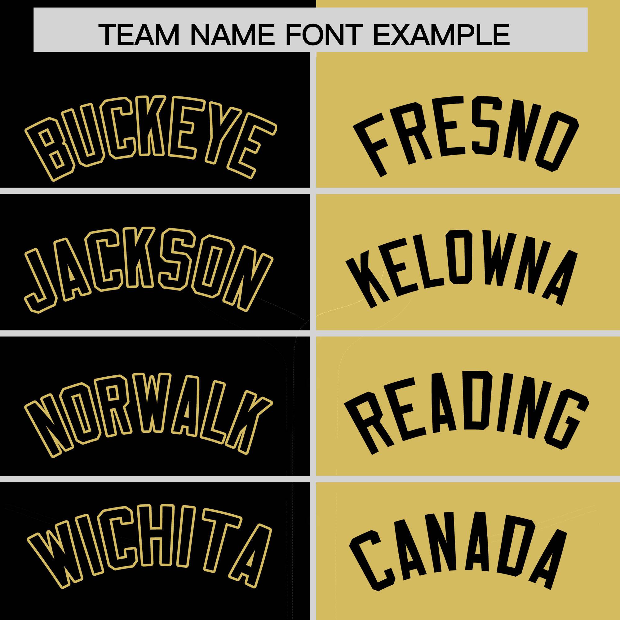 Custom Black Old Gold Split Fashion Coconut Tree Design Authentic Baseball Jersey
