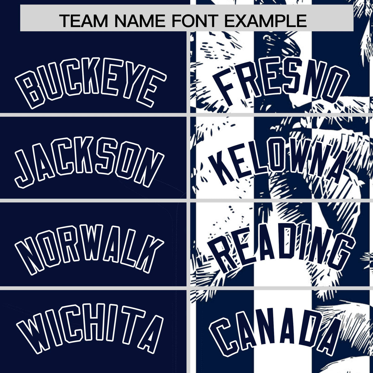 Custom Navy White Split Fashion Coconut Tree Design Authentic Baseball Jersey