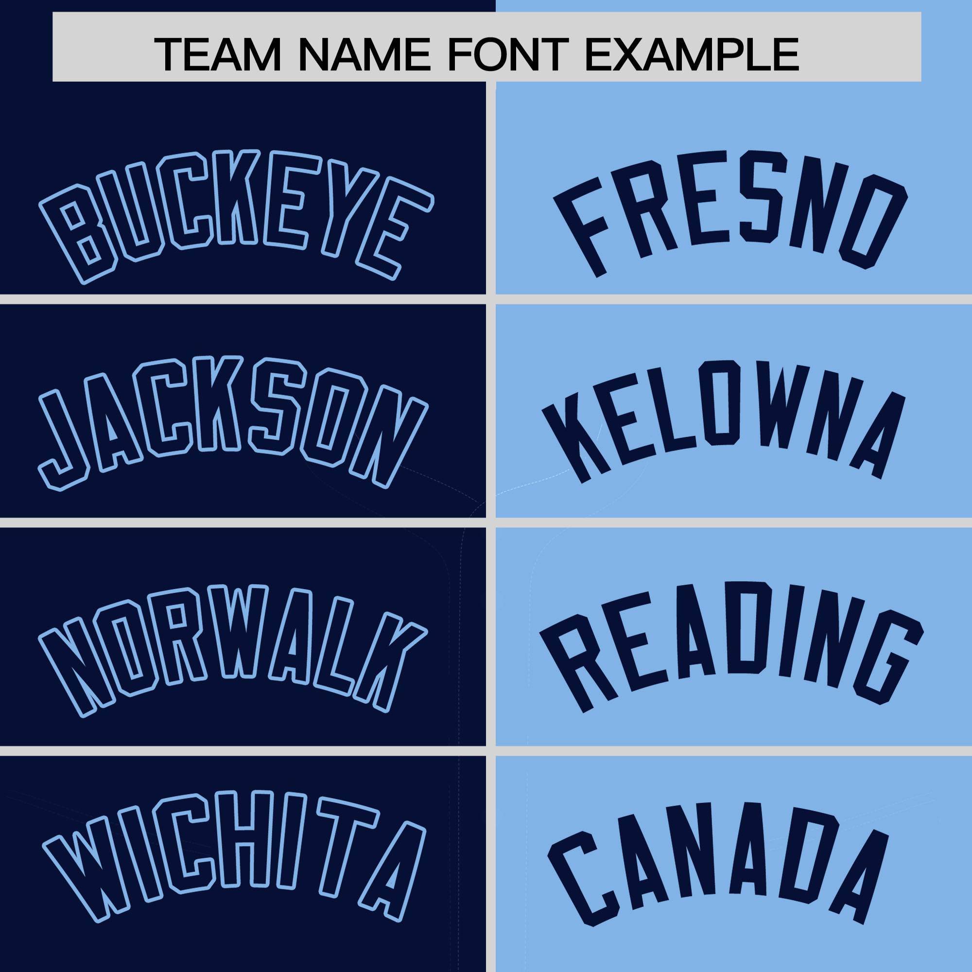 Custom Navy Powder Blue Split Fashion Coconut Tree Design Authentic Baseball Jersey