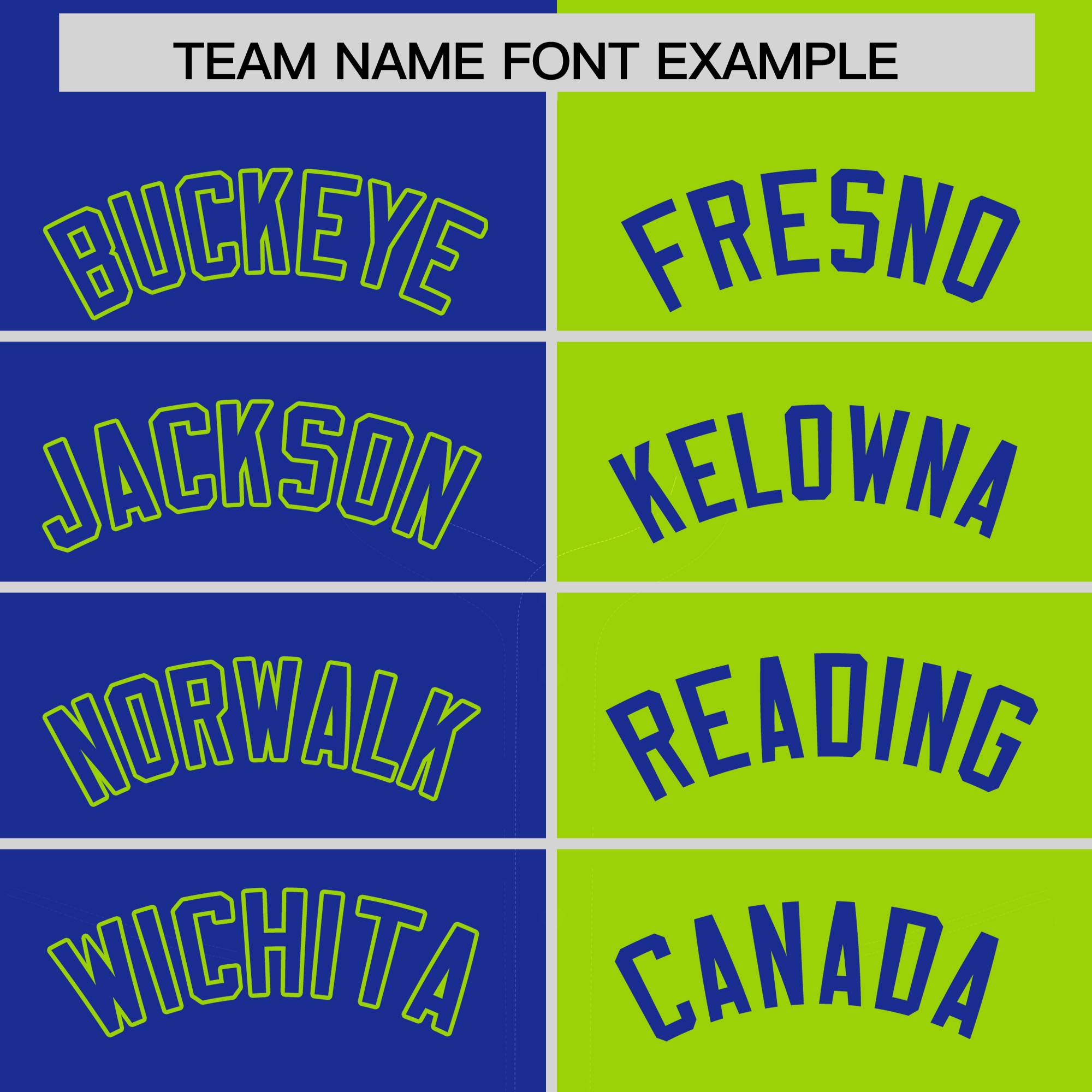 Custom Royal Neon Green Split Fashion Coconut Tree Design Authentic Baseball Jersey