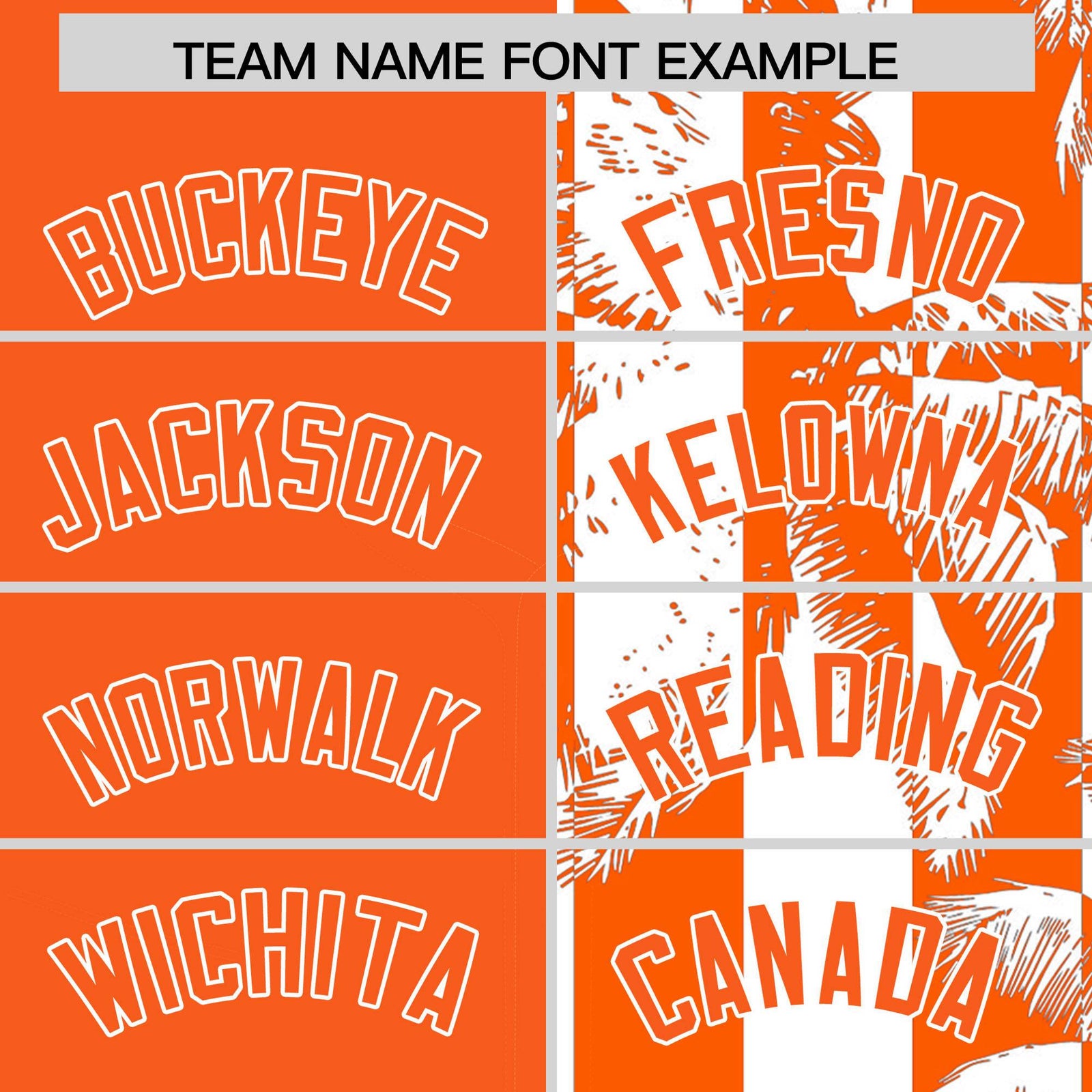 Custom Orange White Split Fashion Coconut Tree Design Authentic Baseball Jersey