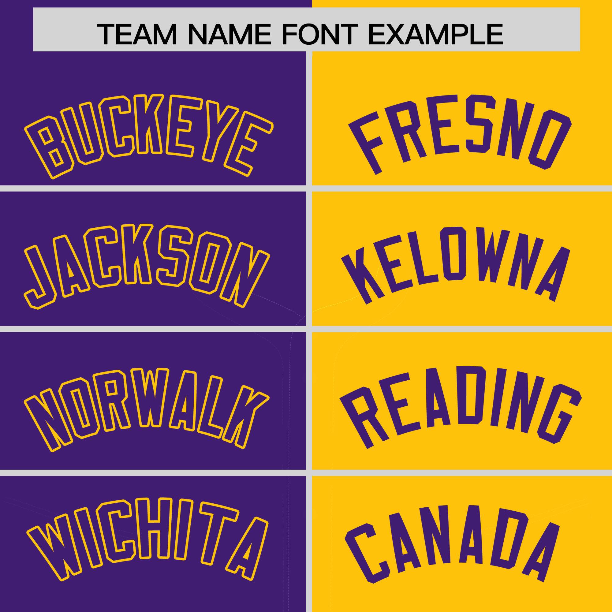 Custom Purple Yellow Split Fashion Coconut Tree Design Authentic Baseball Jersey