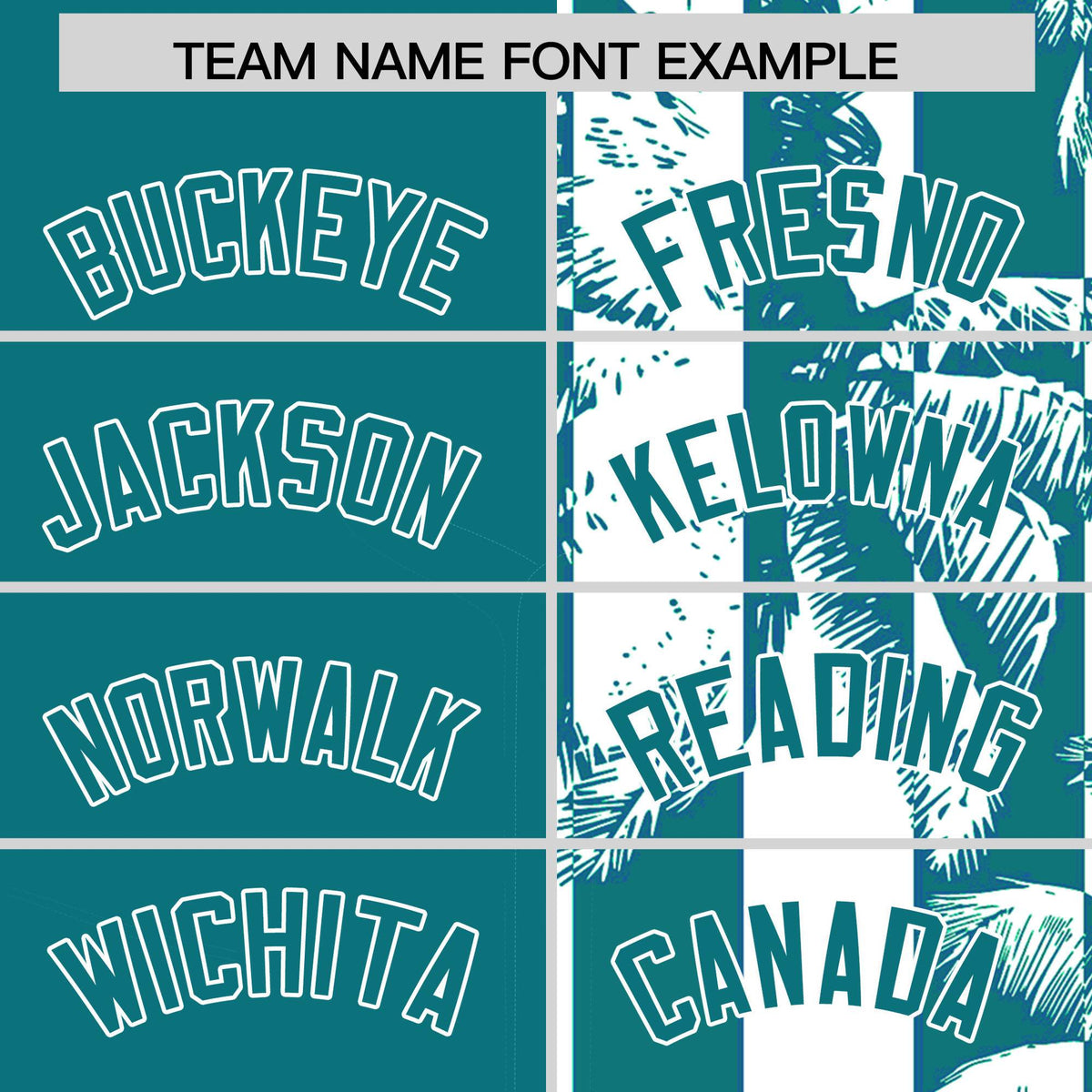 Custom Aqua White Split Fashion Coconut Tree Design Authentic Baseball Jersey