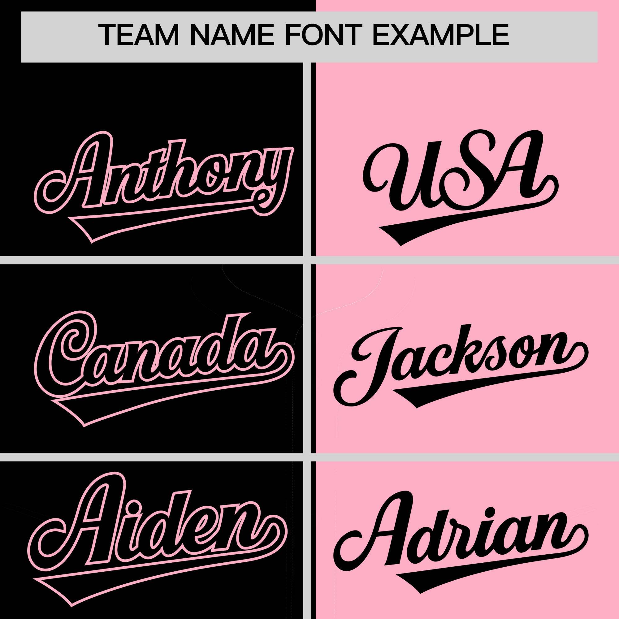 Custom Black Light Pink Split Fashion Coconut Tree Design Authentic Baseball Jersey