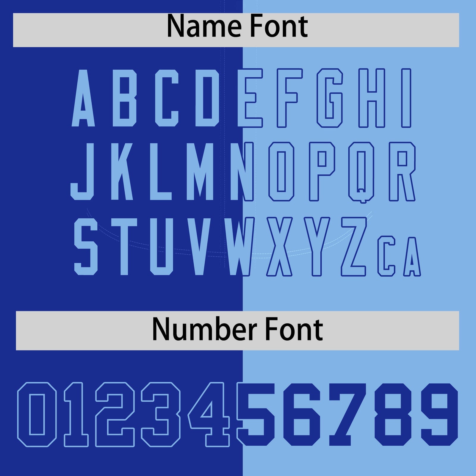 Custom Royal Powder Blue Split Fashion Coconut Tree Design Authentic Baseball Jersey