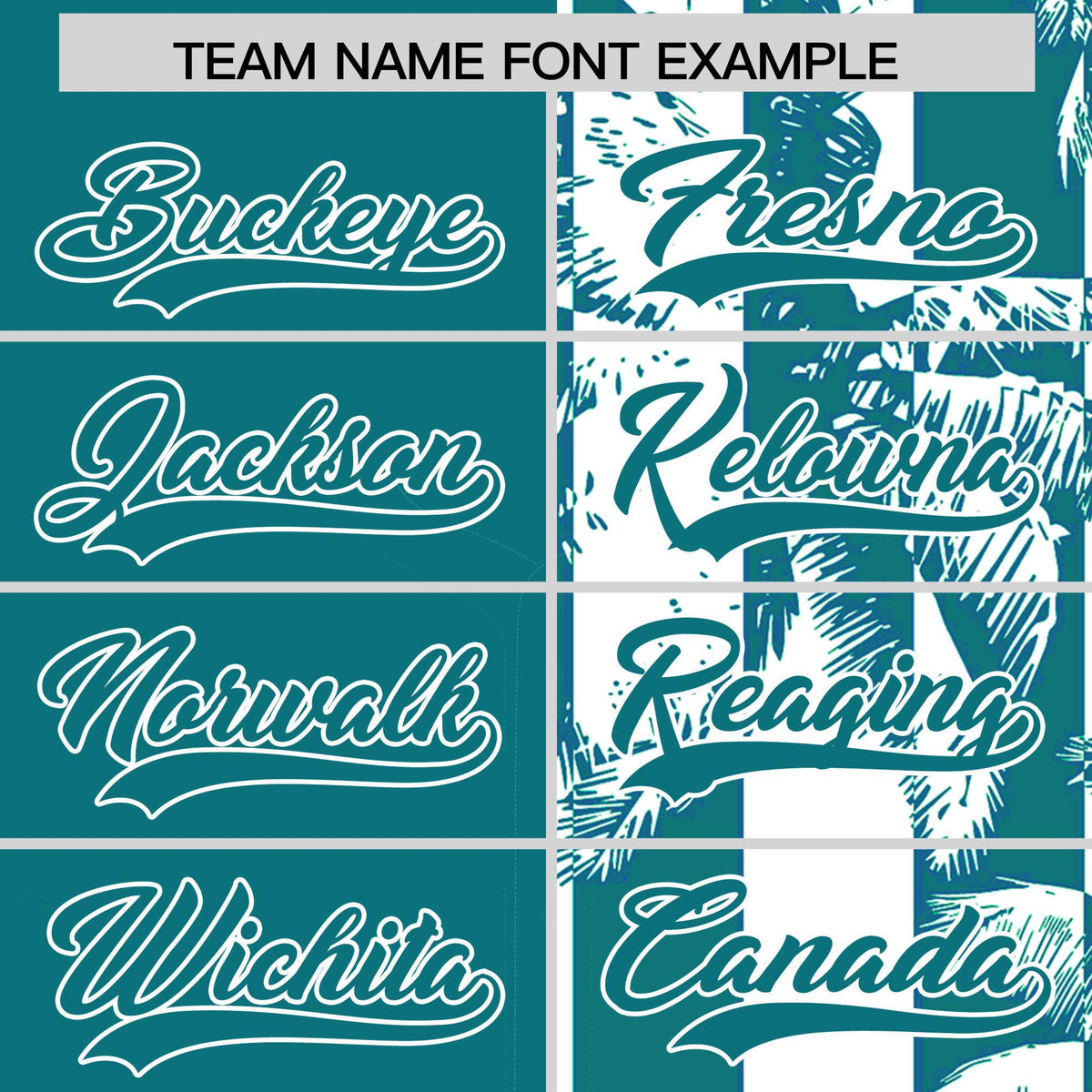 Custom Aqua White Split Fashion Coconut Tree Design Authentic Baseball Jersey