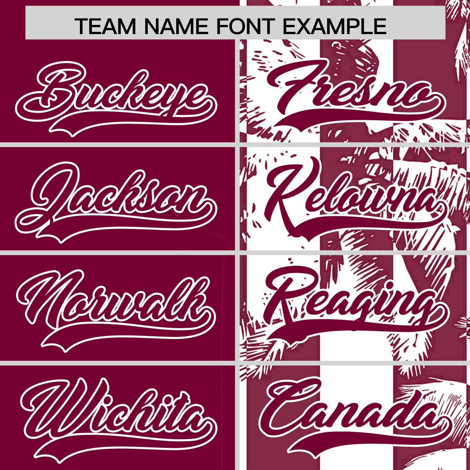 Custom Crimson White Split Fashion Coconut Tree Design Authentic Baseball Jersey