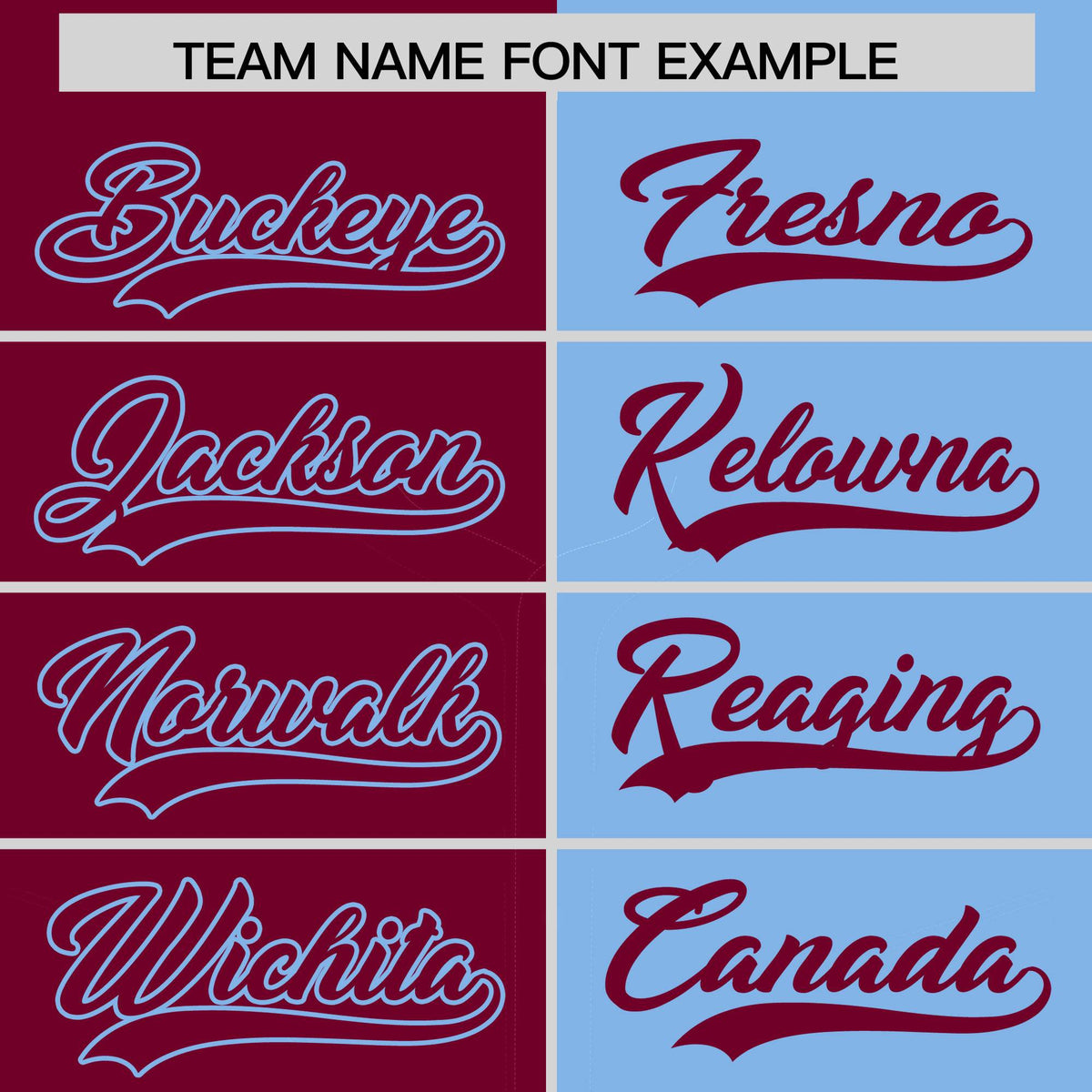 Custom Crimson Powder Blue Split Fashion Coconut Tree Design Authentic Baseball Jersey