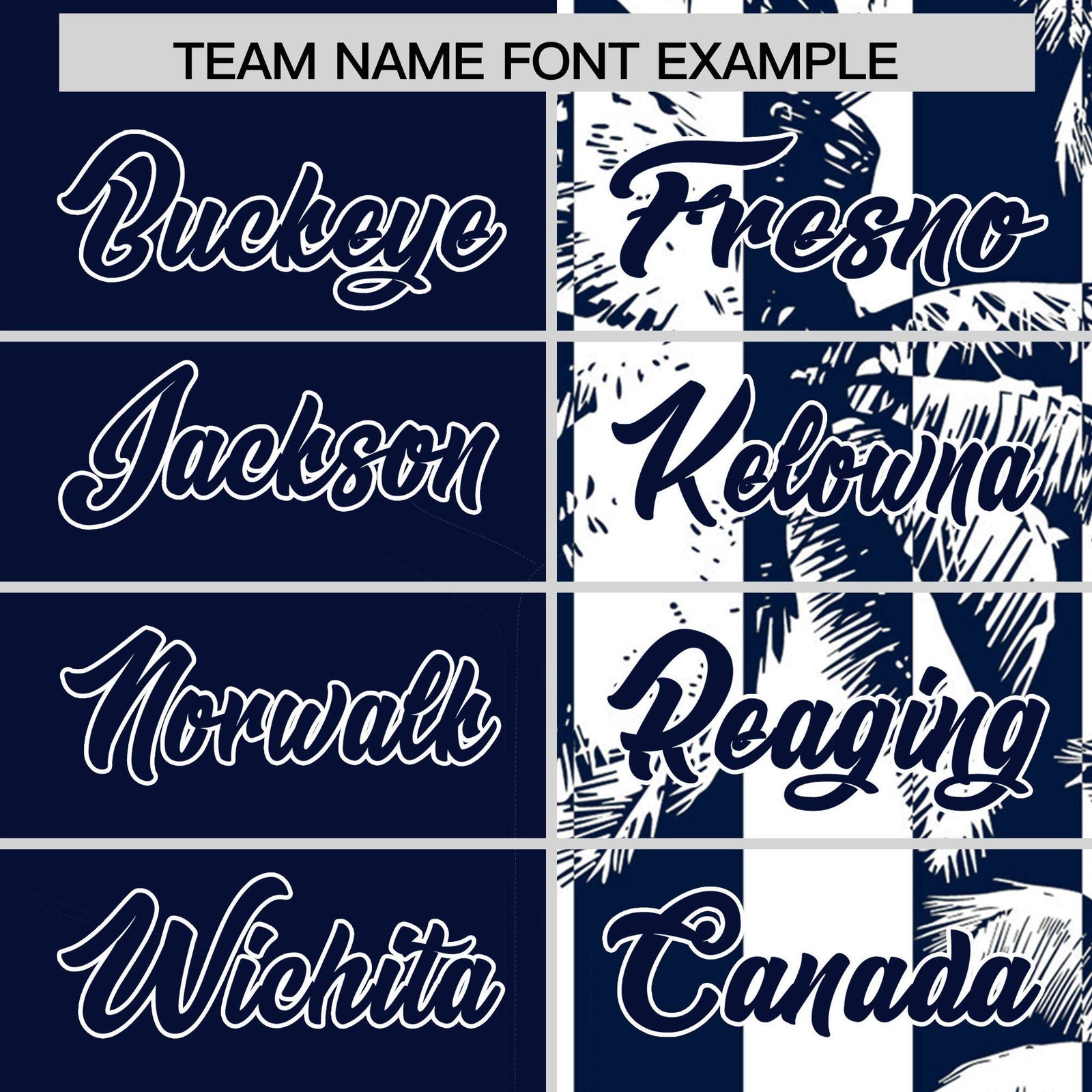 Custom Navy White Split Fashion Coconut Tree Design Authentic Baseball Jersey