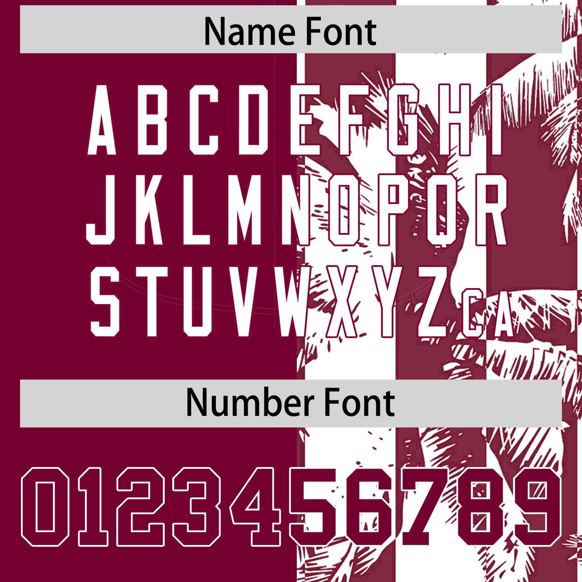 Custom Crimson White Split Fashion Coconut Tree Design Authentic Baseball Jersey