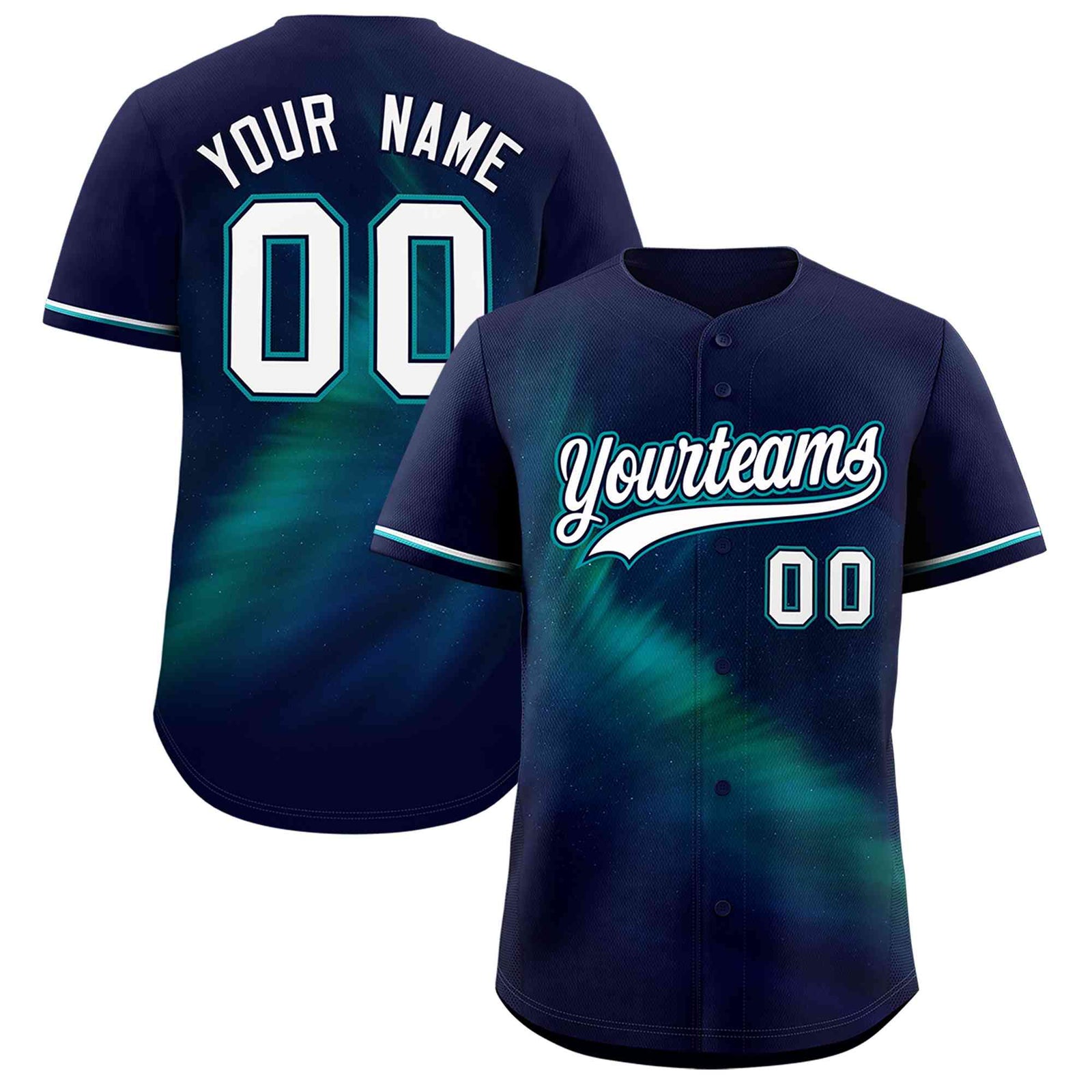 Custom Navy Personalized Starburst Pattern Authentic Baseball Jersey