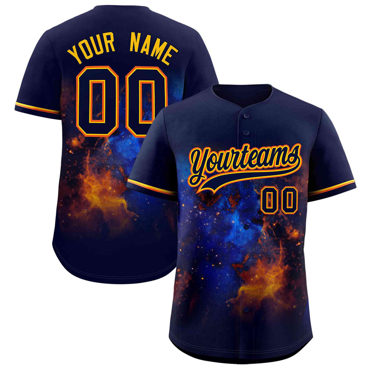 Custom Navy Personalized Starburst Pattern Authentic Baseball Jersey