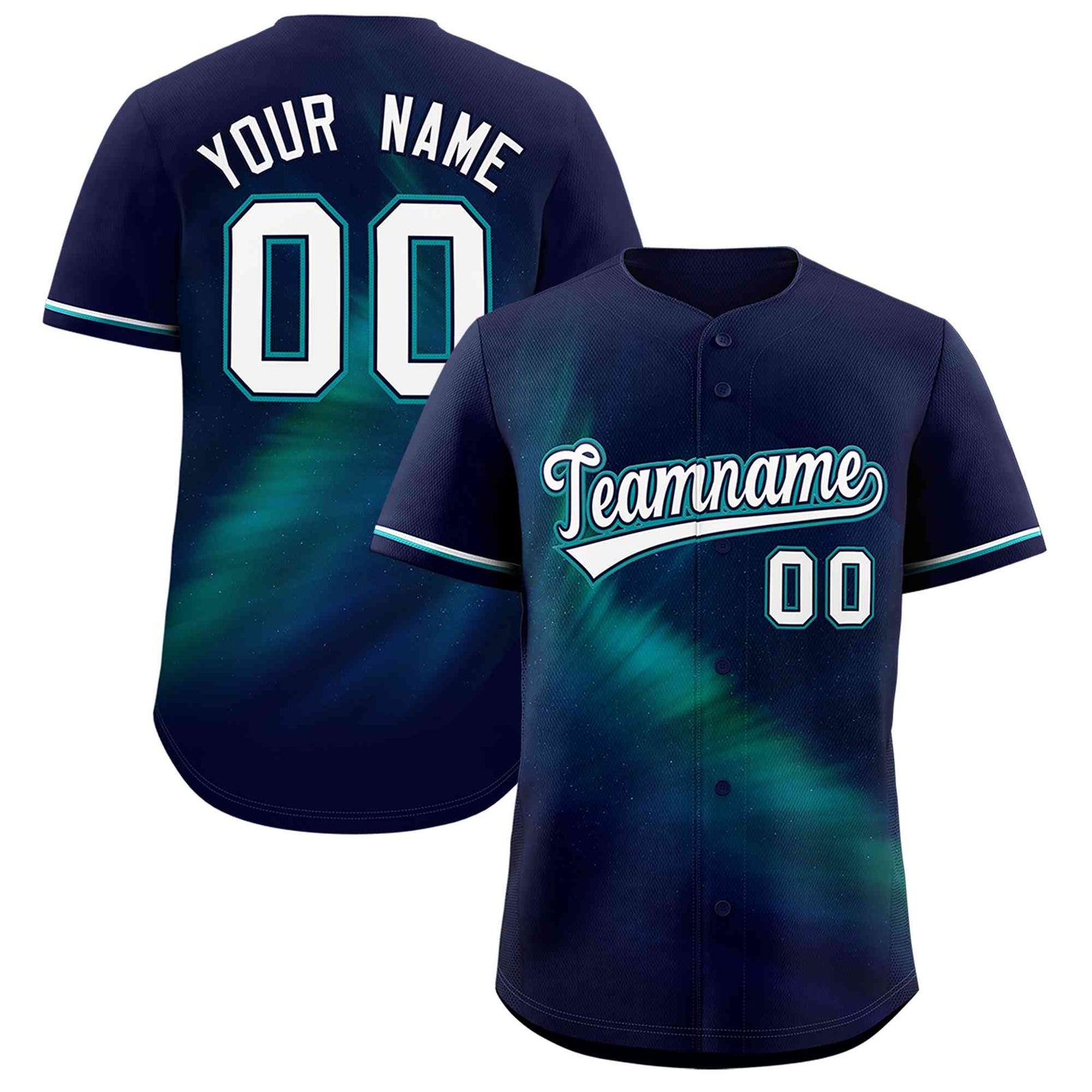 Custom Navy Personalized Starburst Pattern Authentic Baseball Jersey