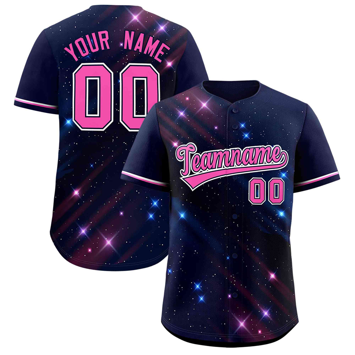 Custom Navy Personalized Starburst Pattern Authentic Baseball Jersey