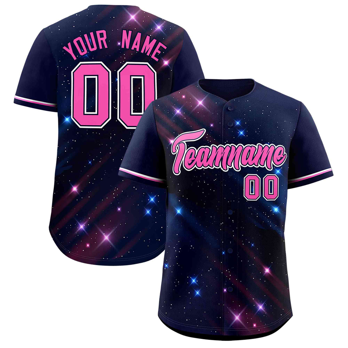 Custom Navy Personalized Starburst Pattern Authentic Baseball Jersey